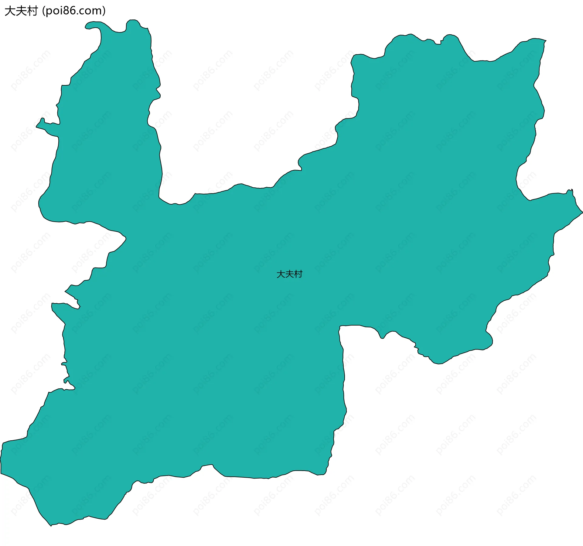大夫村边界地图