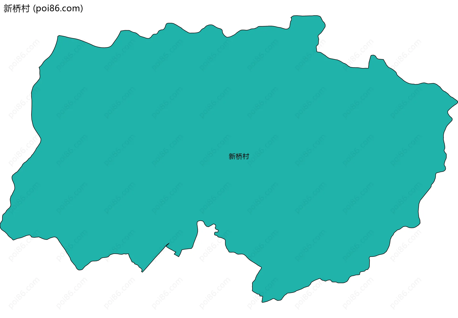 新桥村边界地图