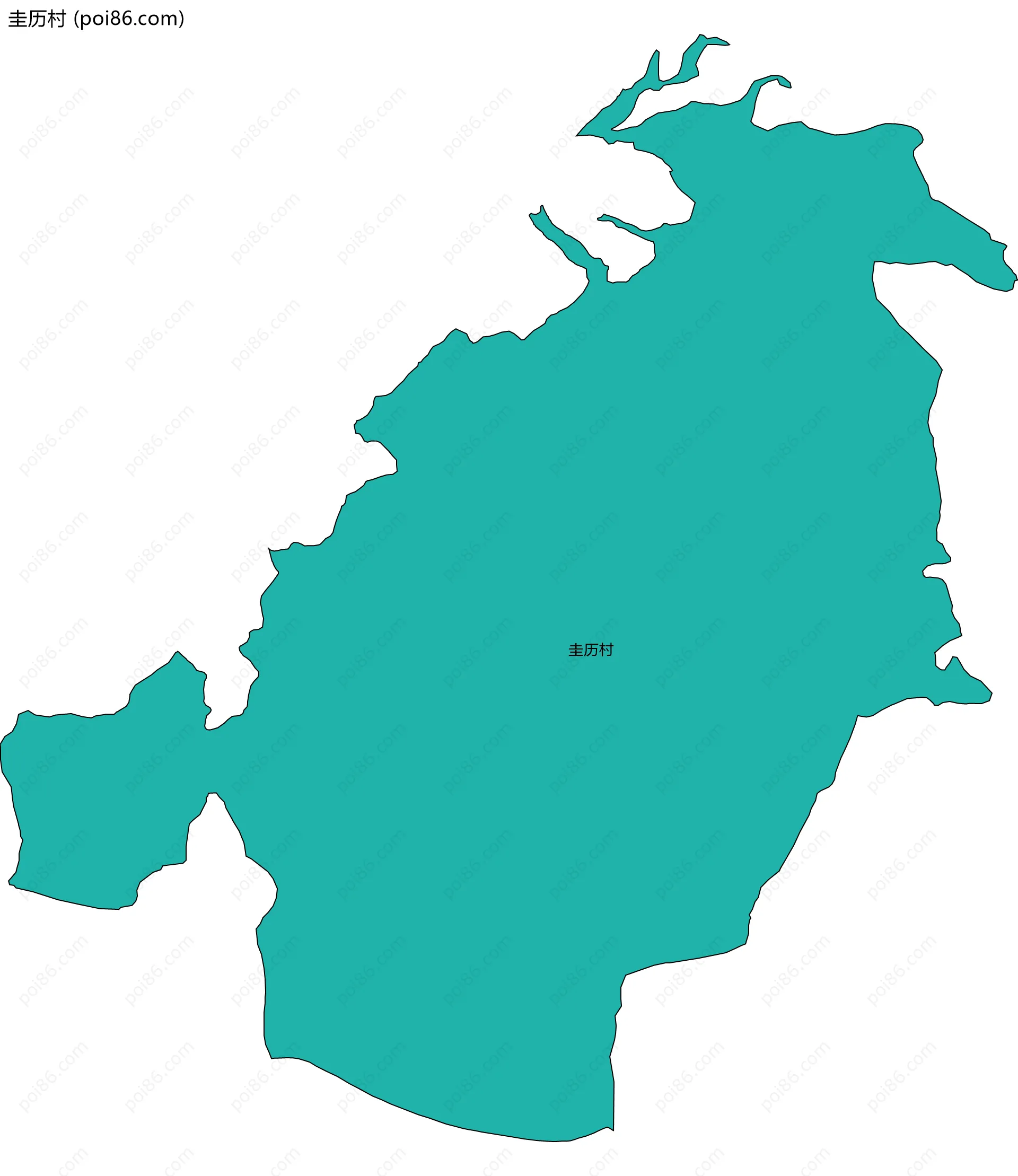 圭历村边界地图