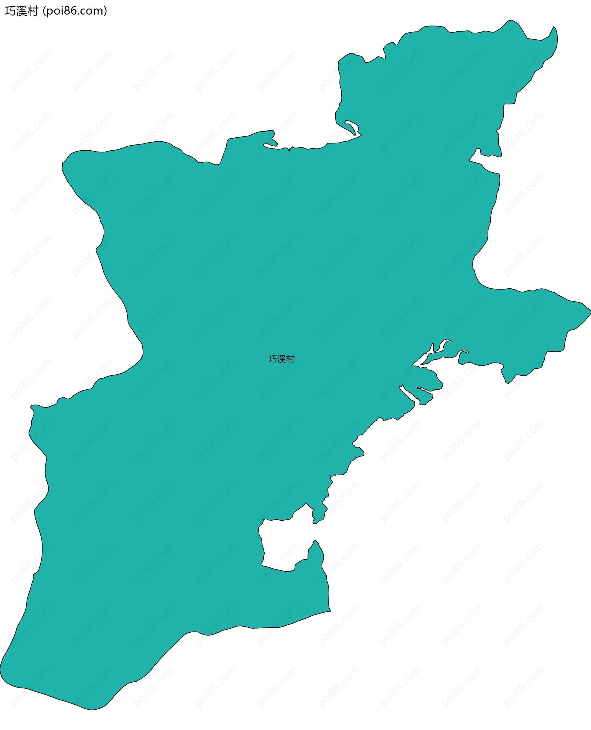 巧溪村边界地图