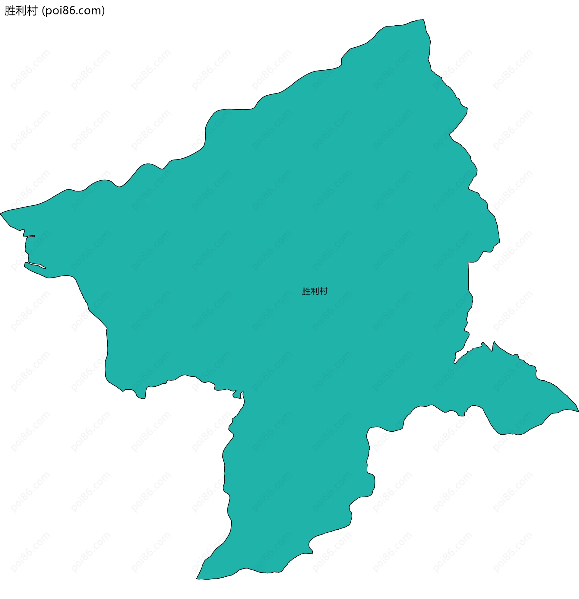 胜利村边界地图