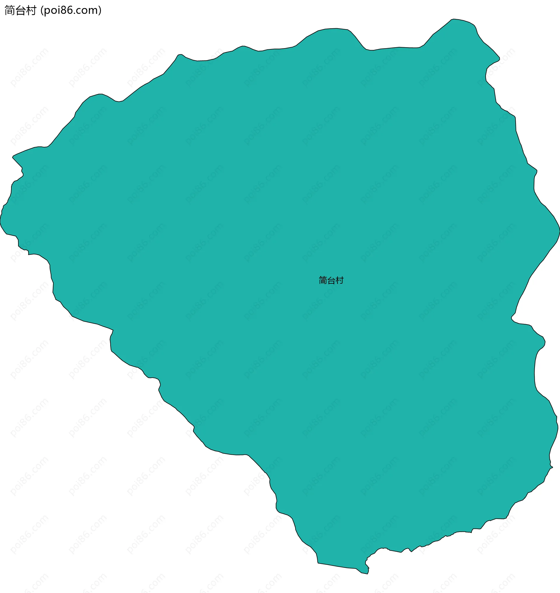 简台村边界地图