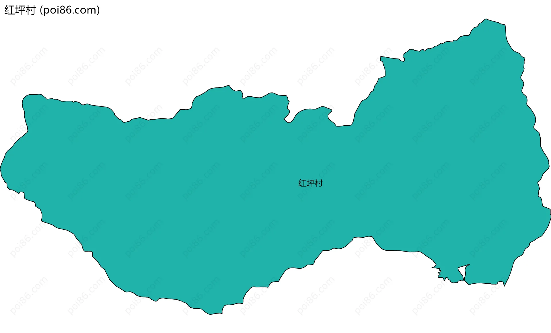 红坪村边界地图