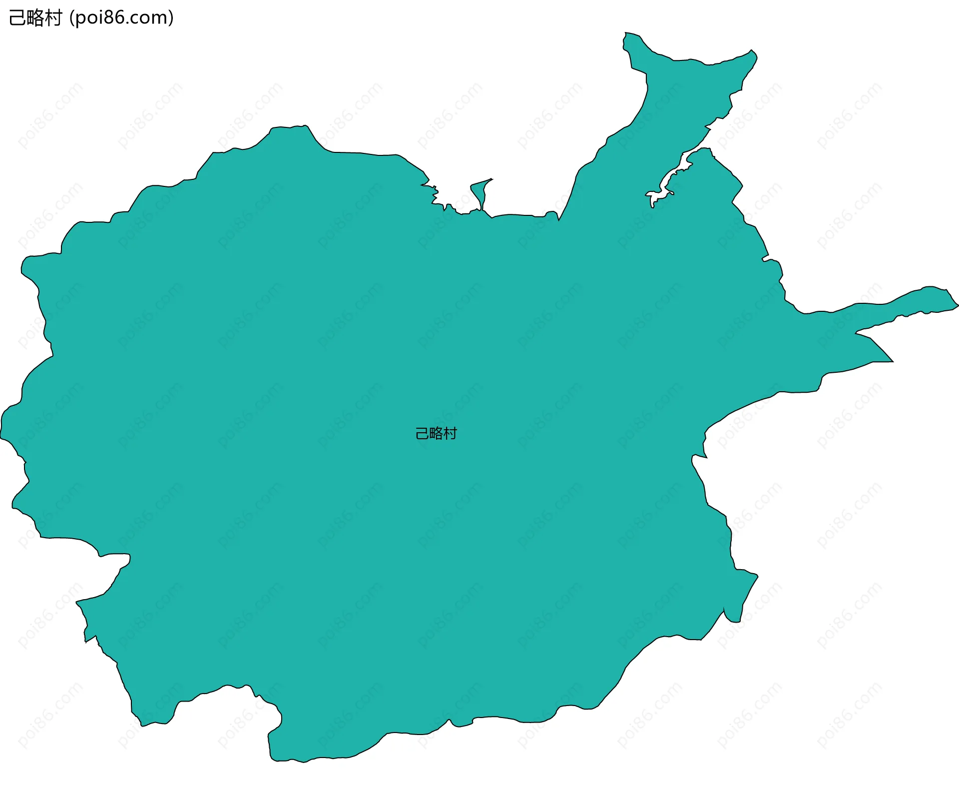 己略村边界地图