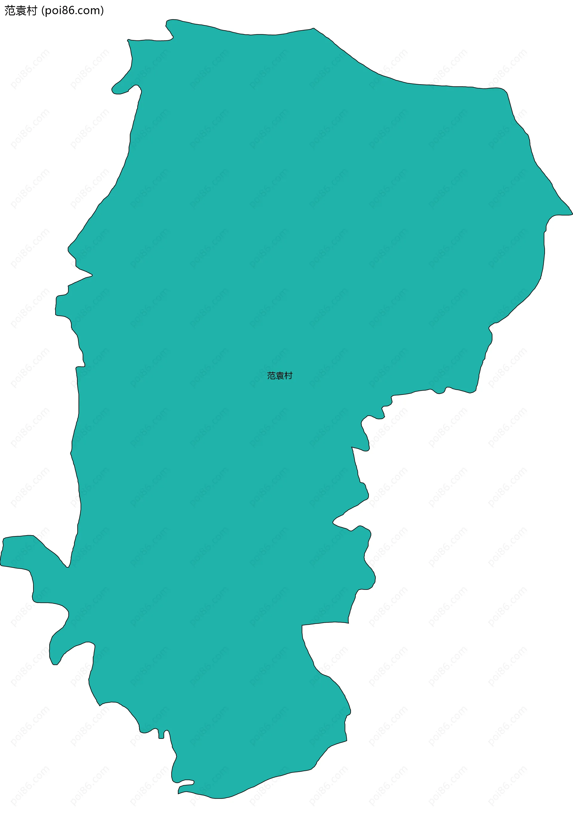 范袁村边界地图