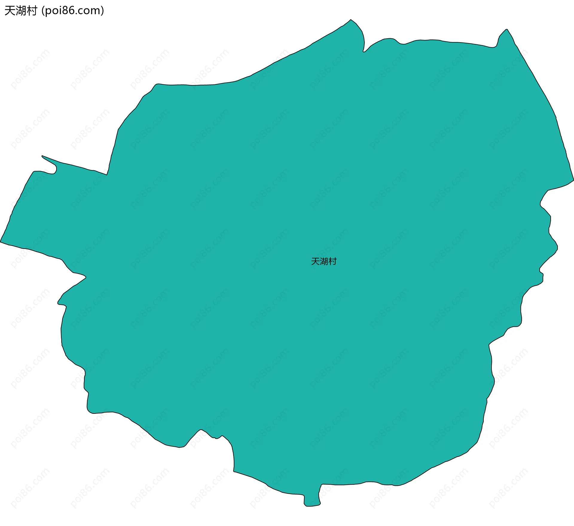 天湖村边界地图