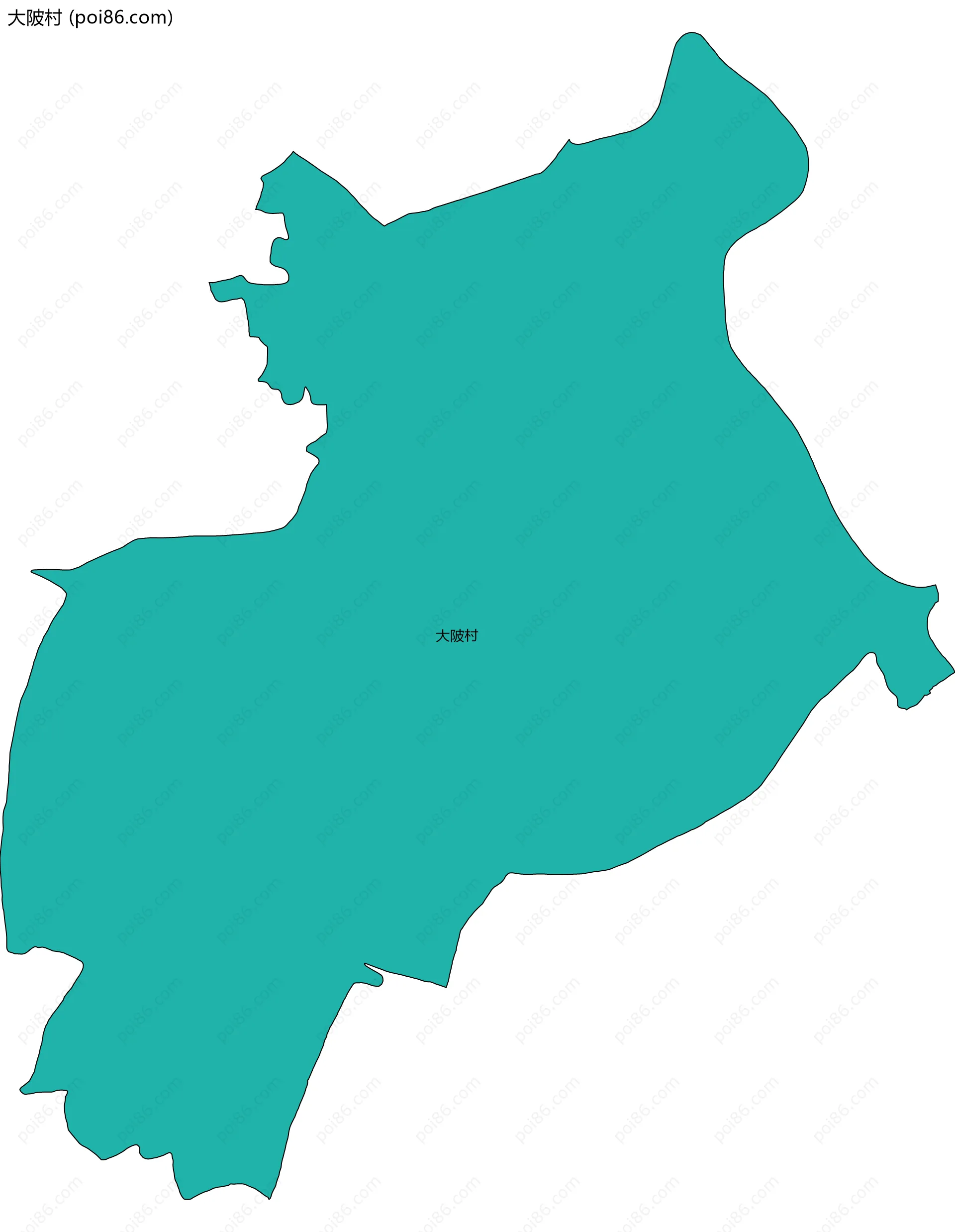 大陂村边界地图