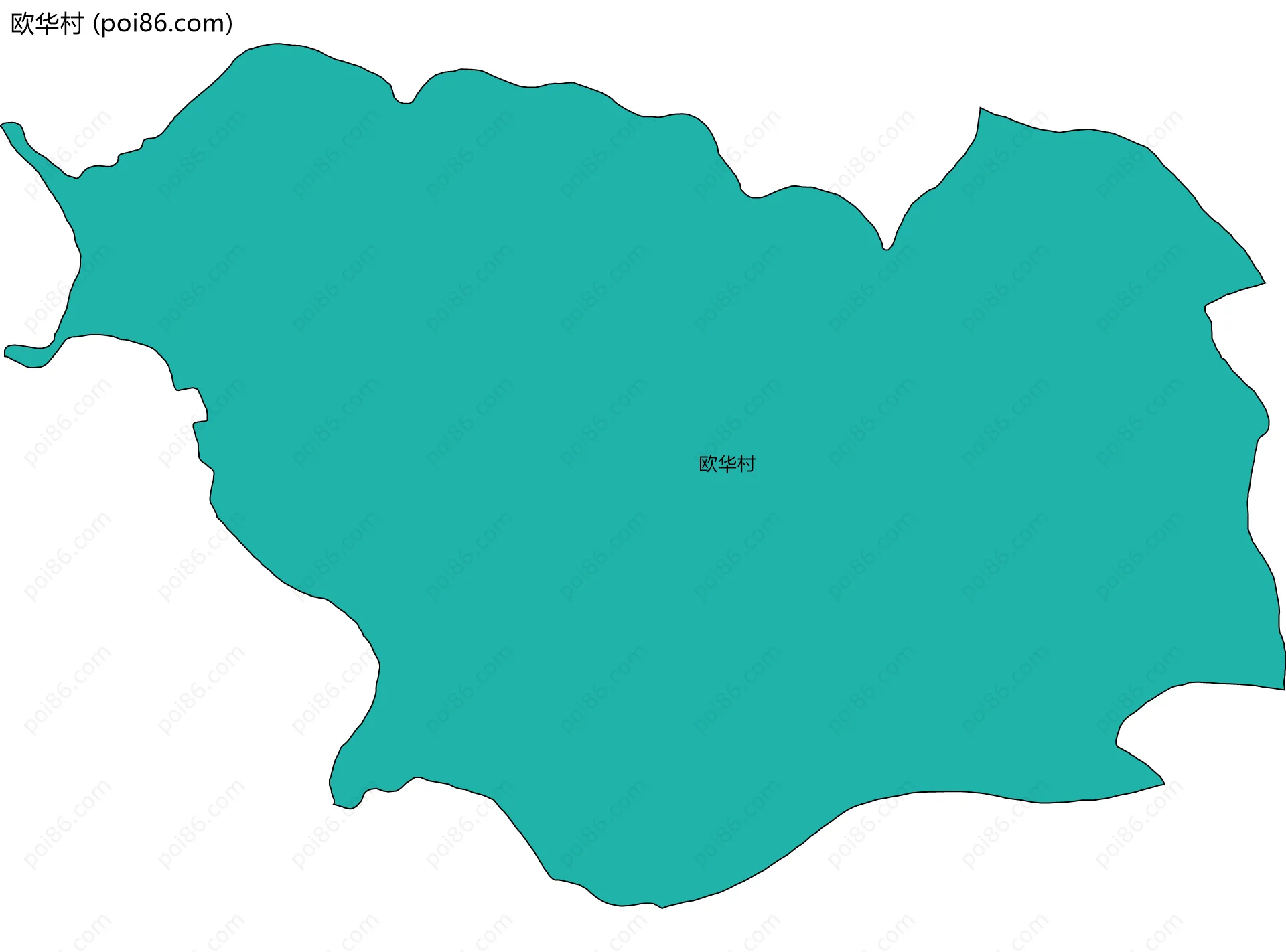 欧华村边界地图