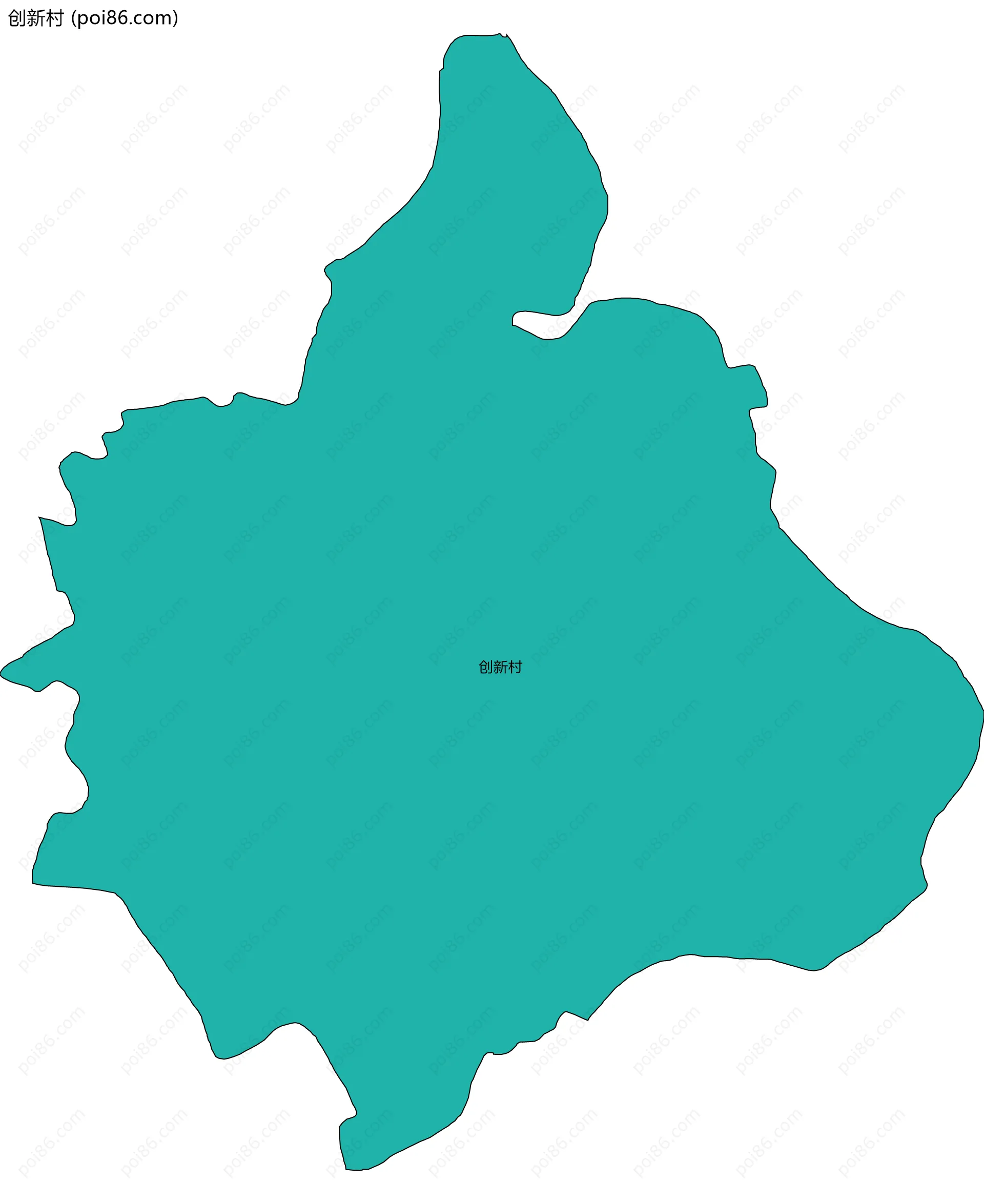 创新村边界地图