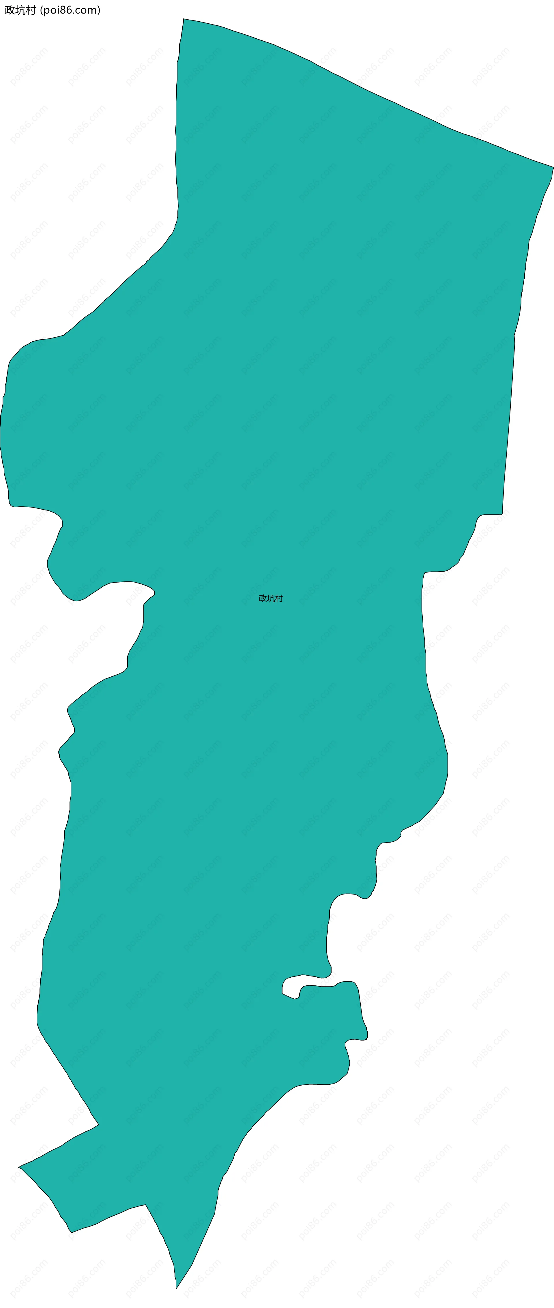 政坑村边界地图