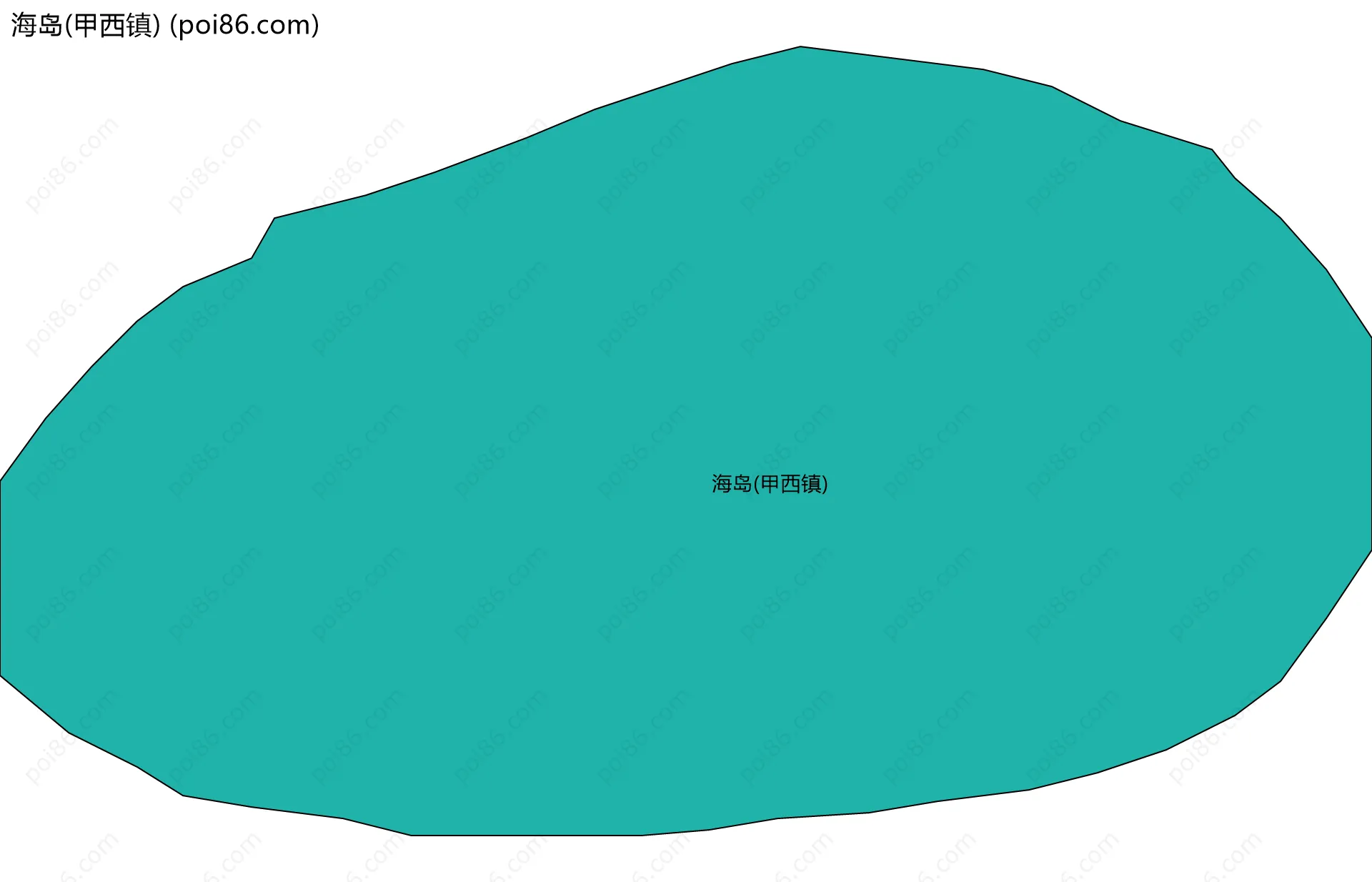 海岛(甲西镇)边界地图