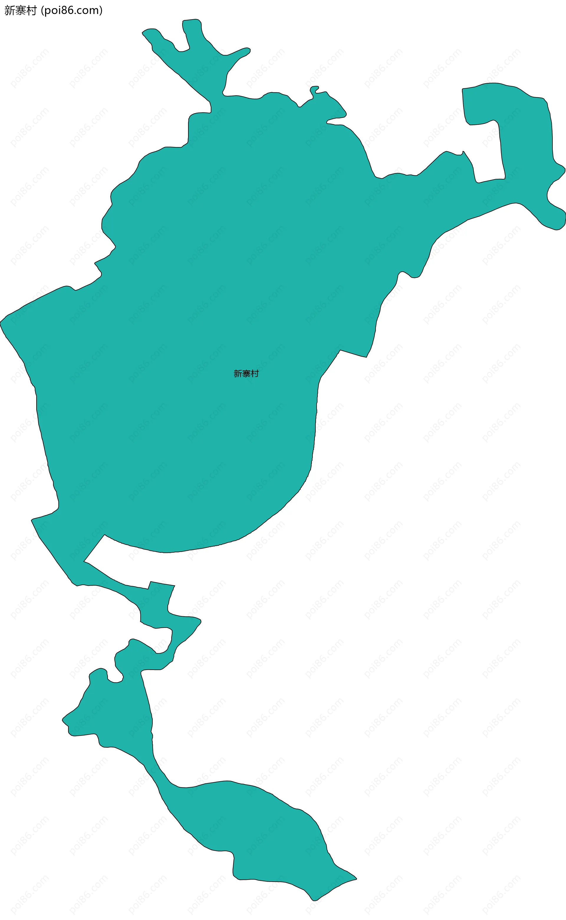 新寨村边界地图