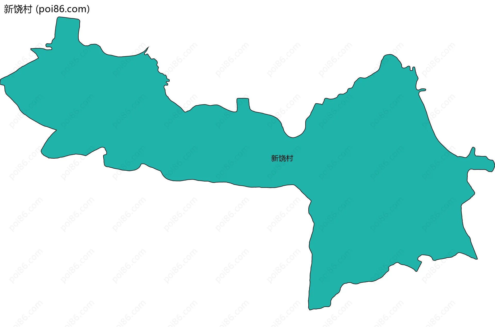 新饶村边界地图
