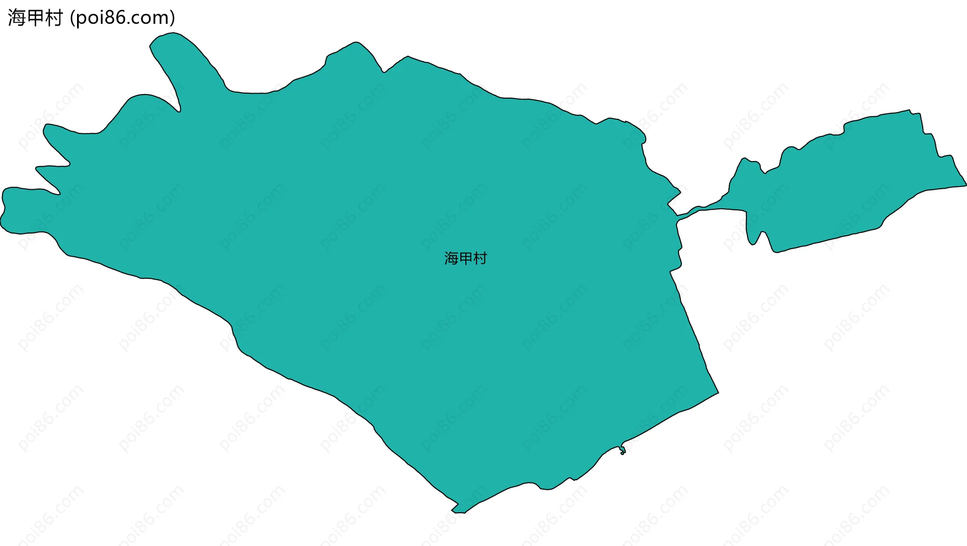 海甲村边界地图