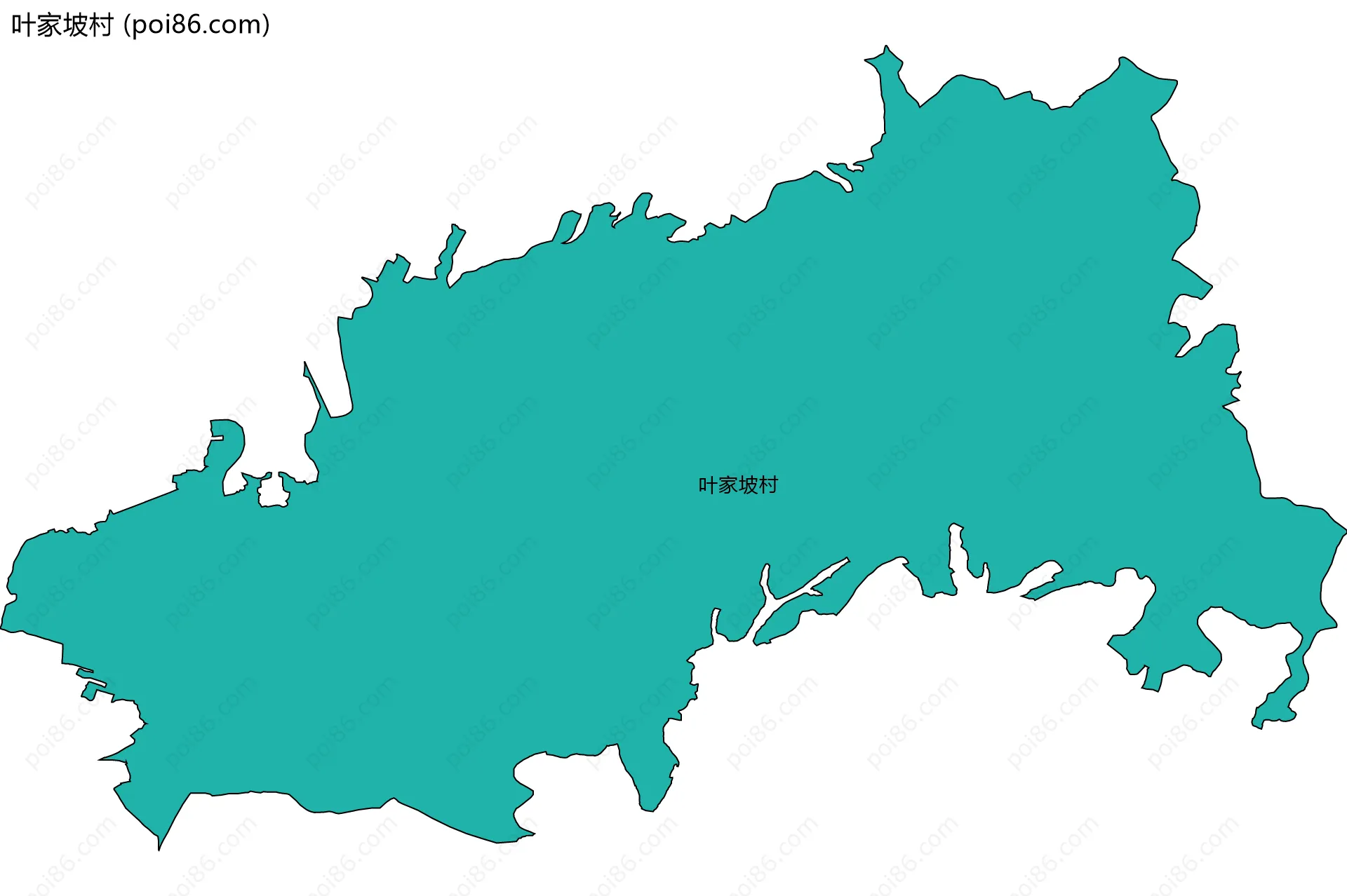叶家坡村边界地图