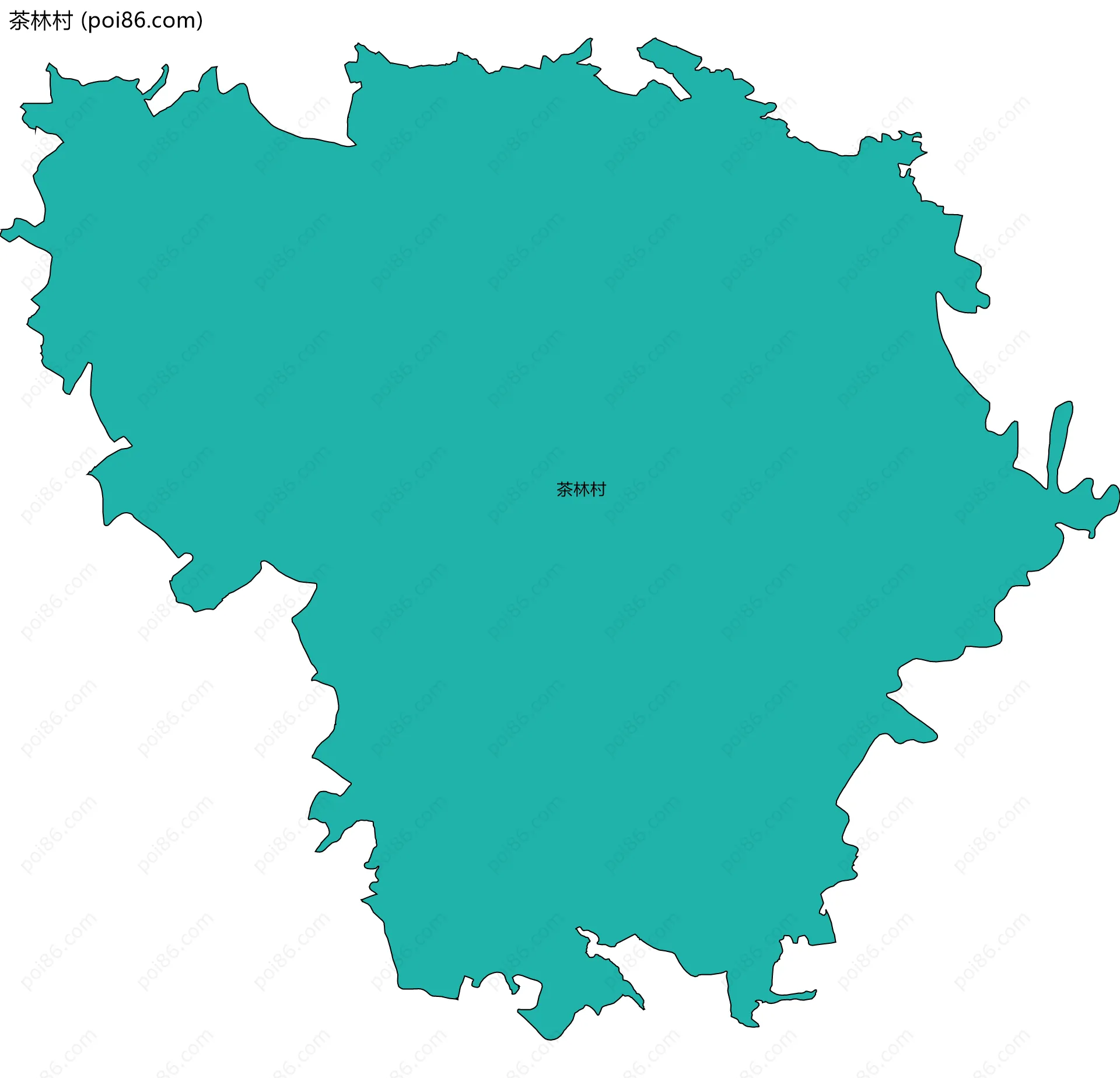 茶林村边界地图
