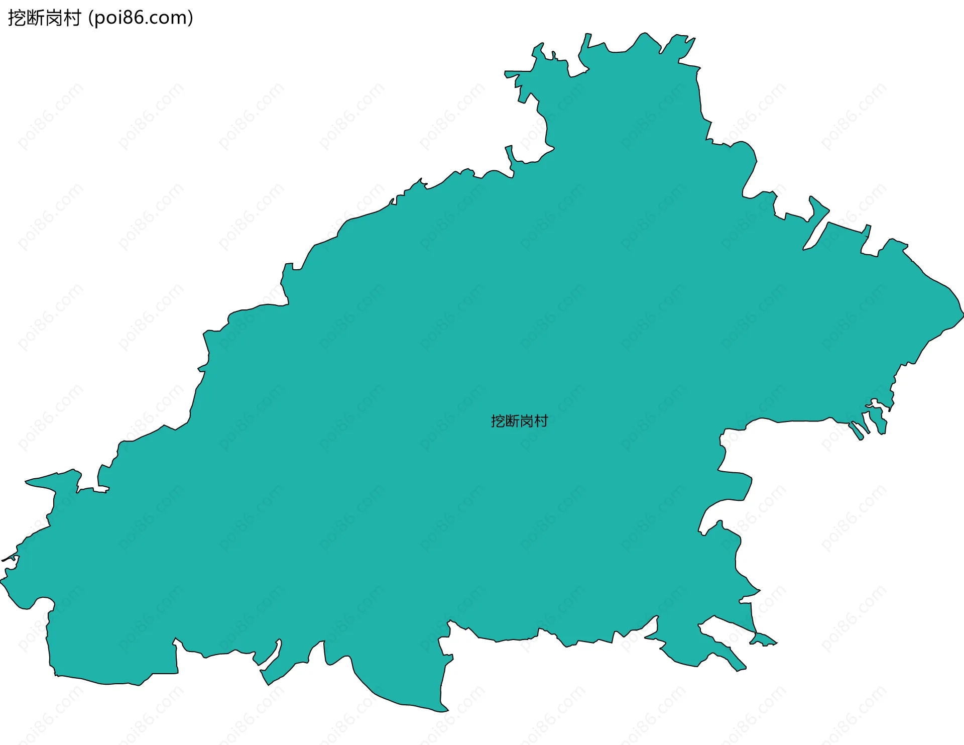 挖断岗村边界地图