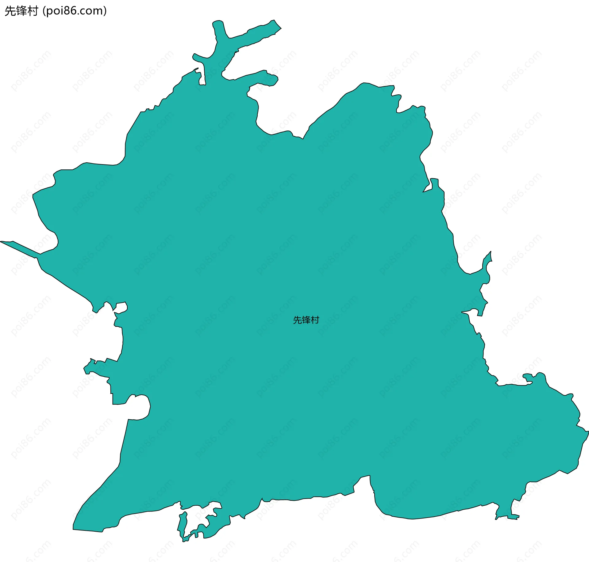 先锋村边界地图