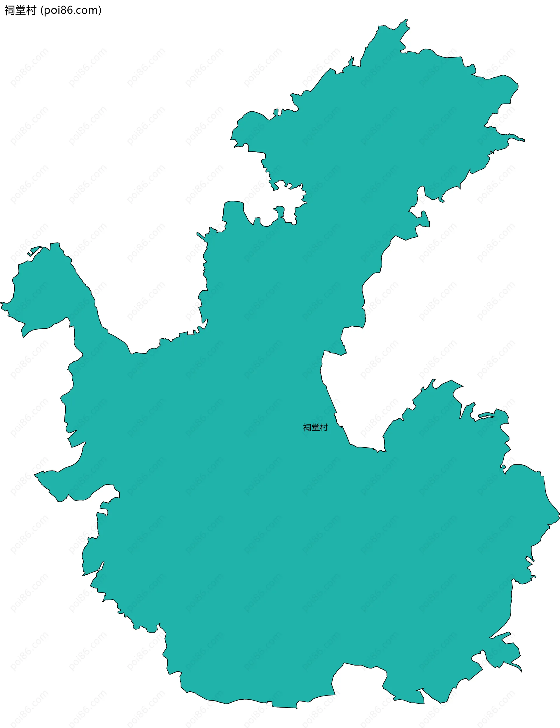 祠堂村边界地图