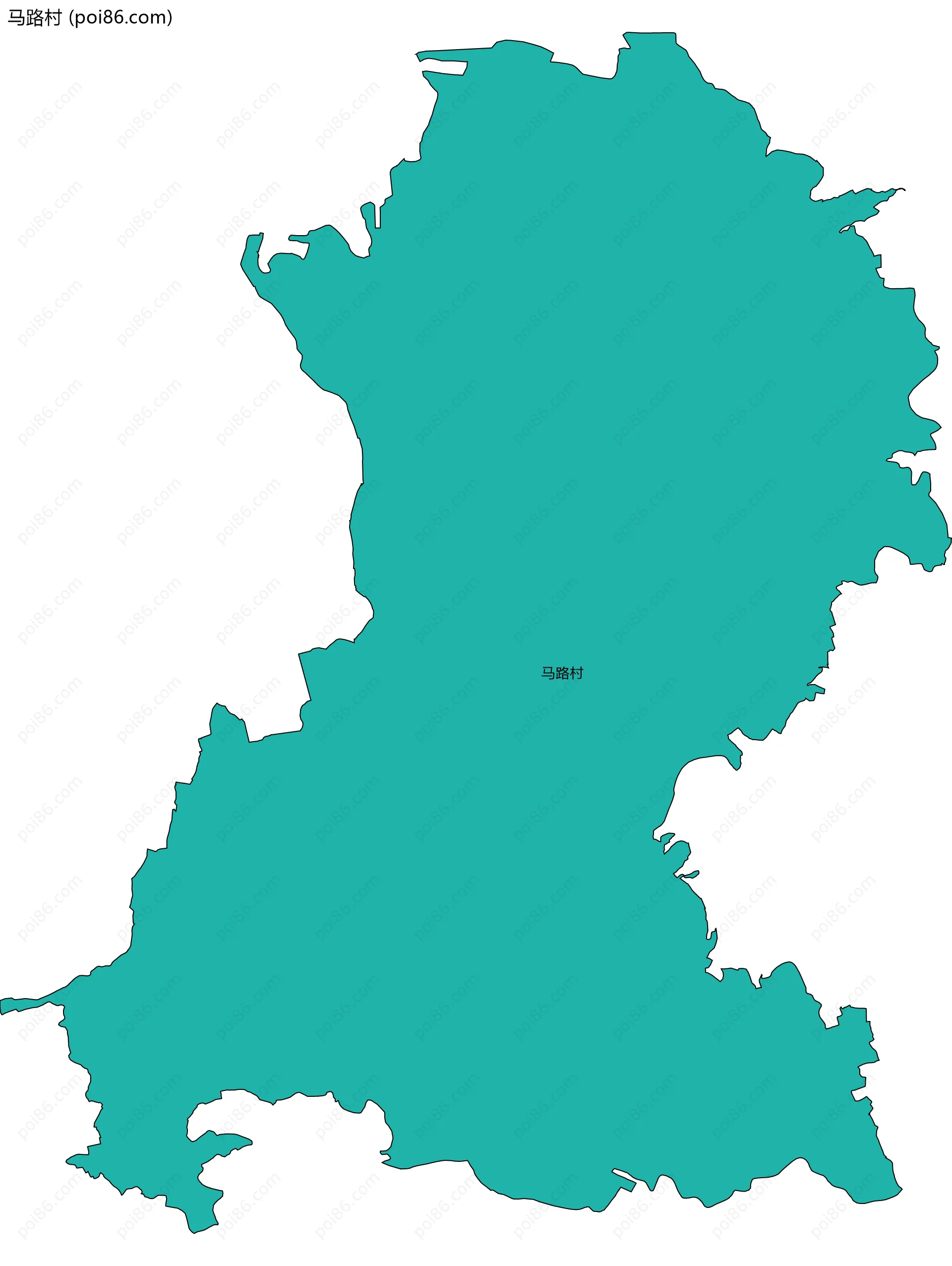 马路村边界地图
