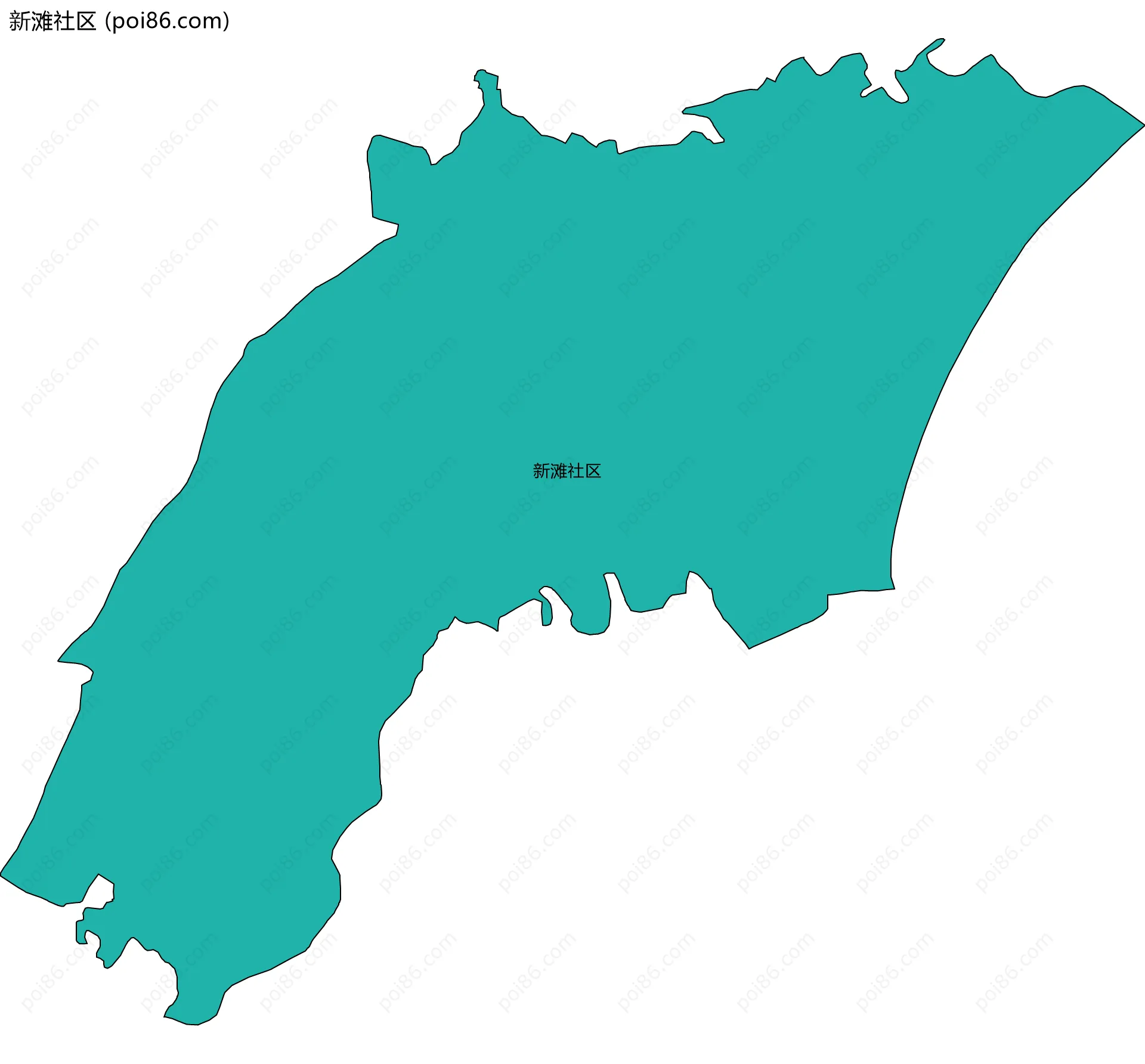 新滩社区边界地图