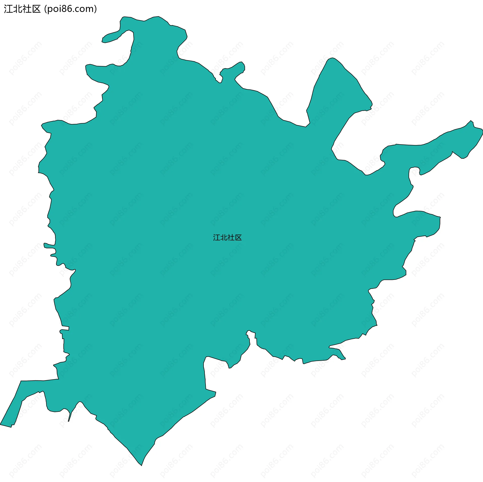 江北社区边界地图