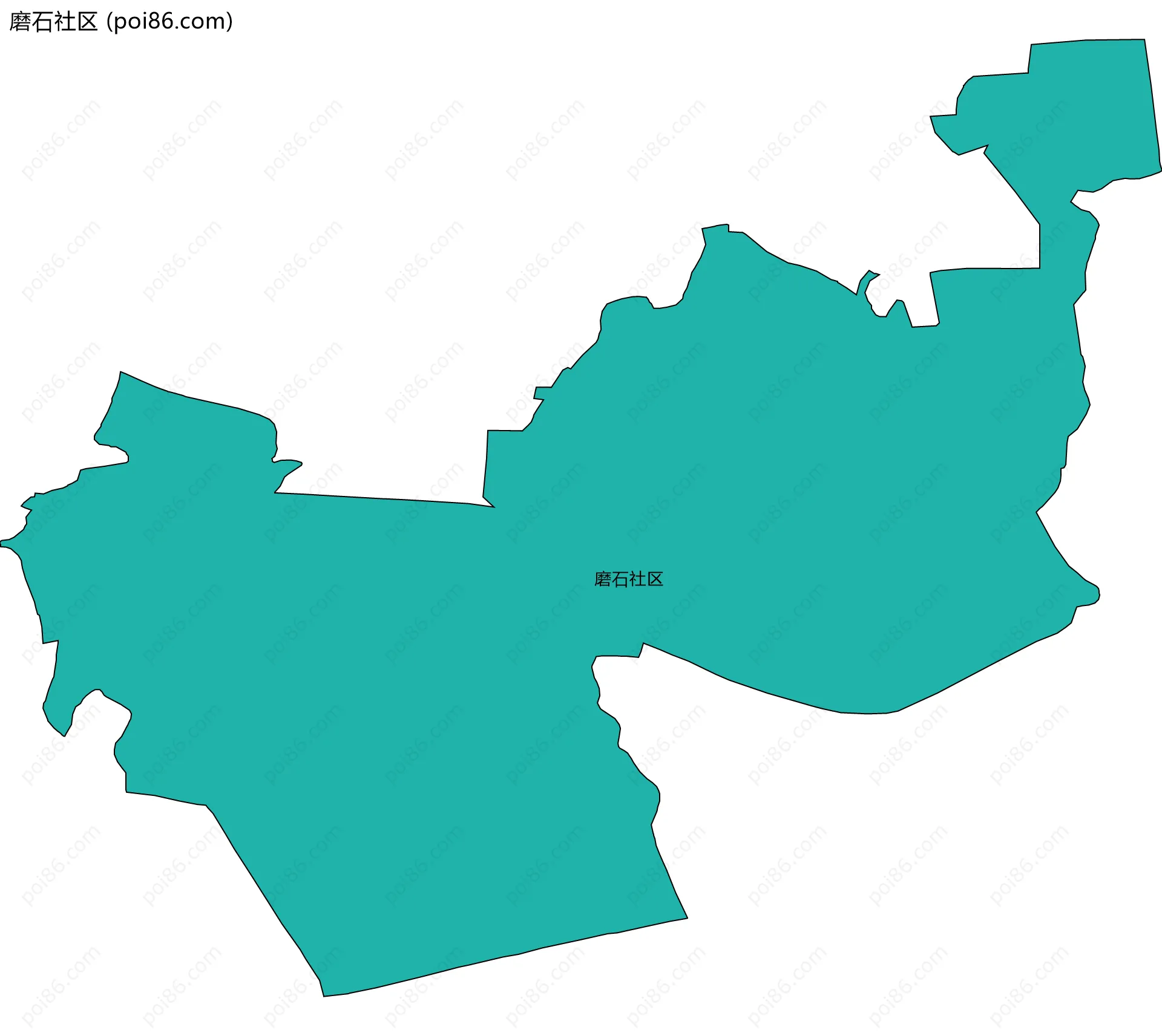 磨石社区边界地图