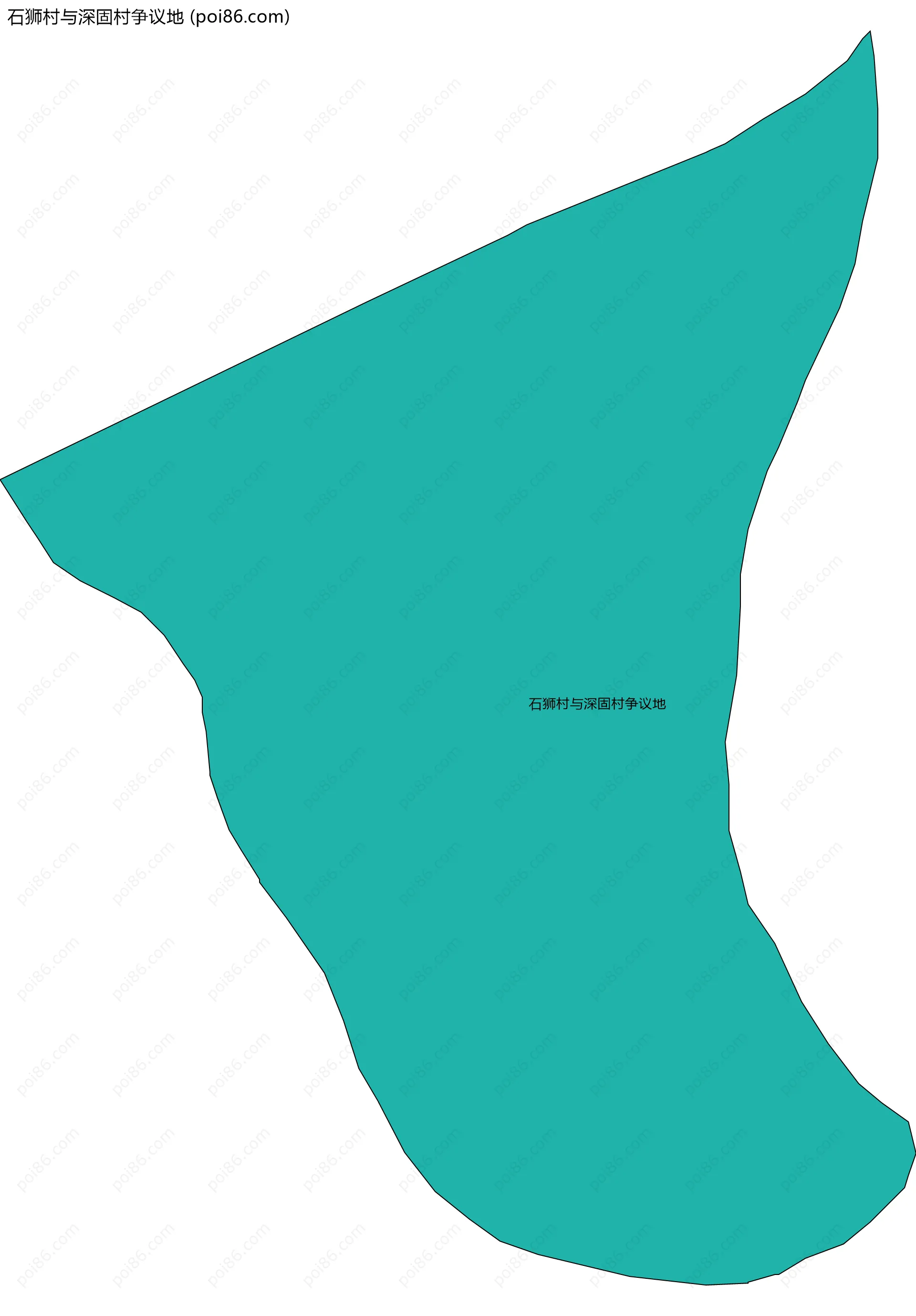 石狮村与深固村争议地边界地图