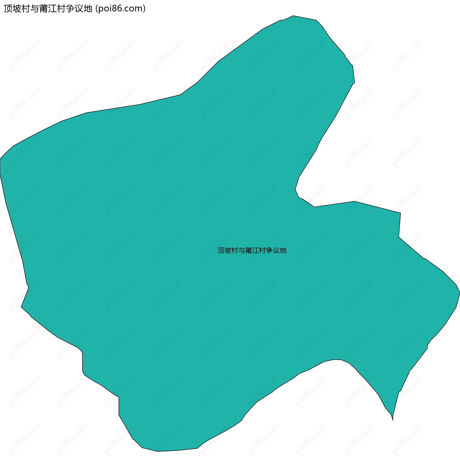 顶坡村与莆江村争议地边界地图