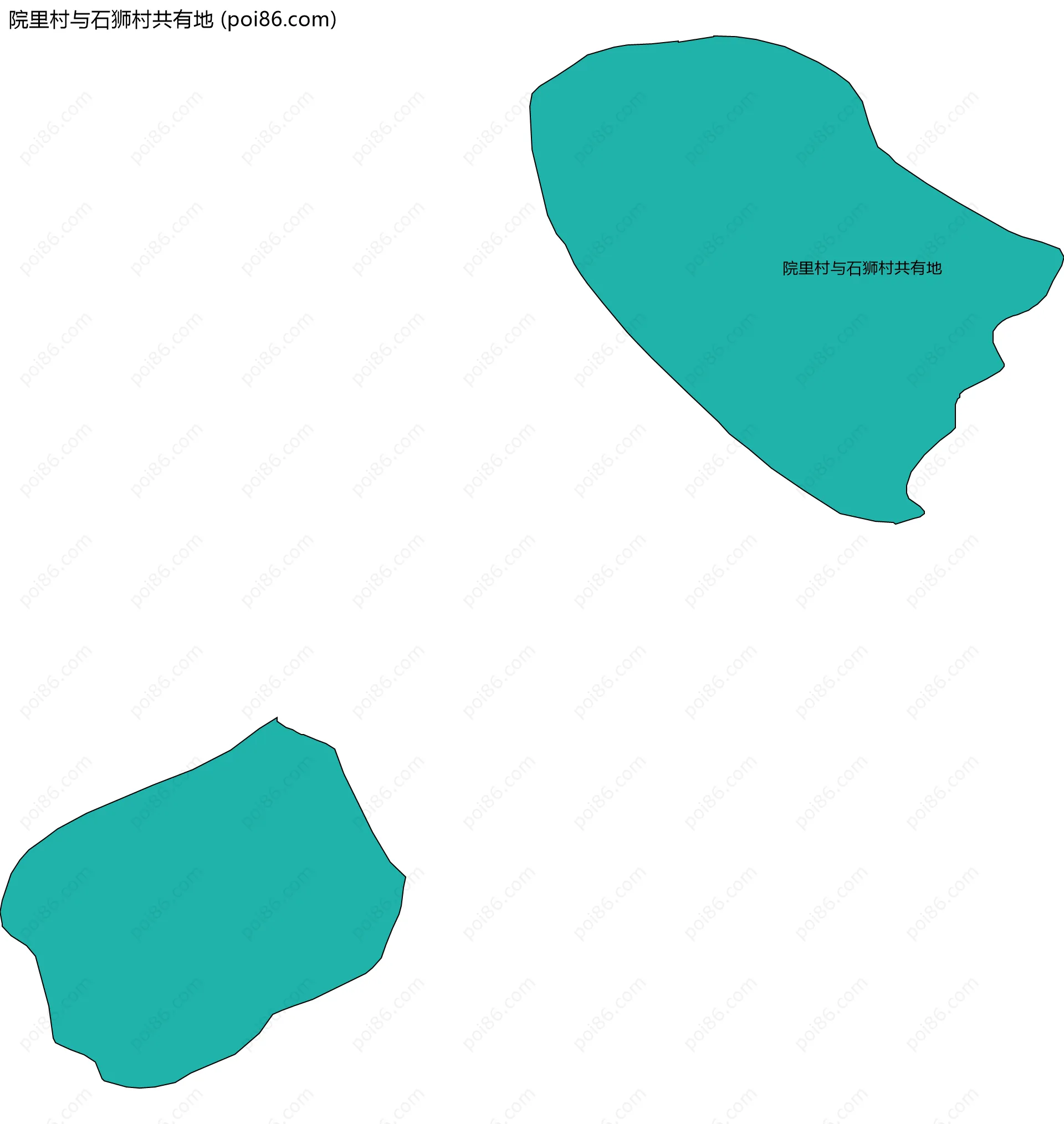 院里村与石狮村共有地边界地图