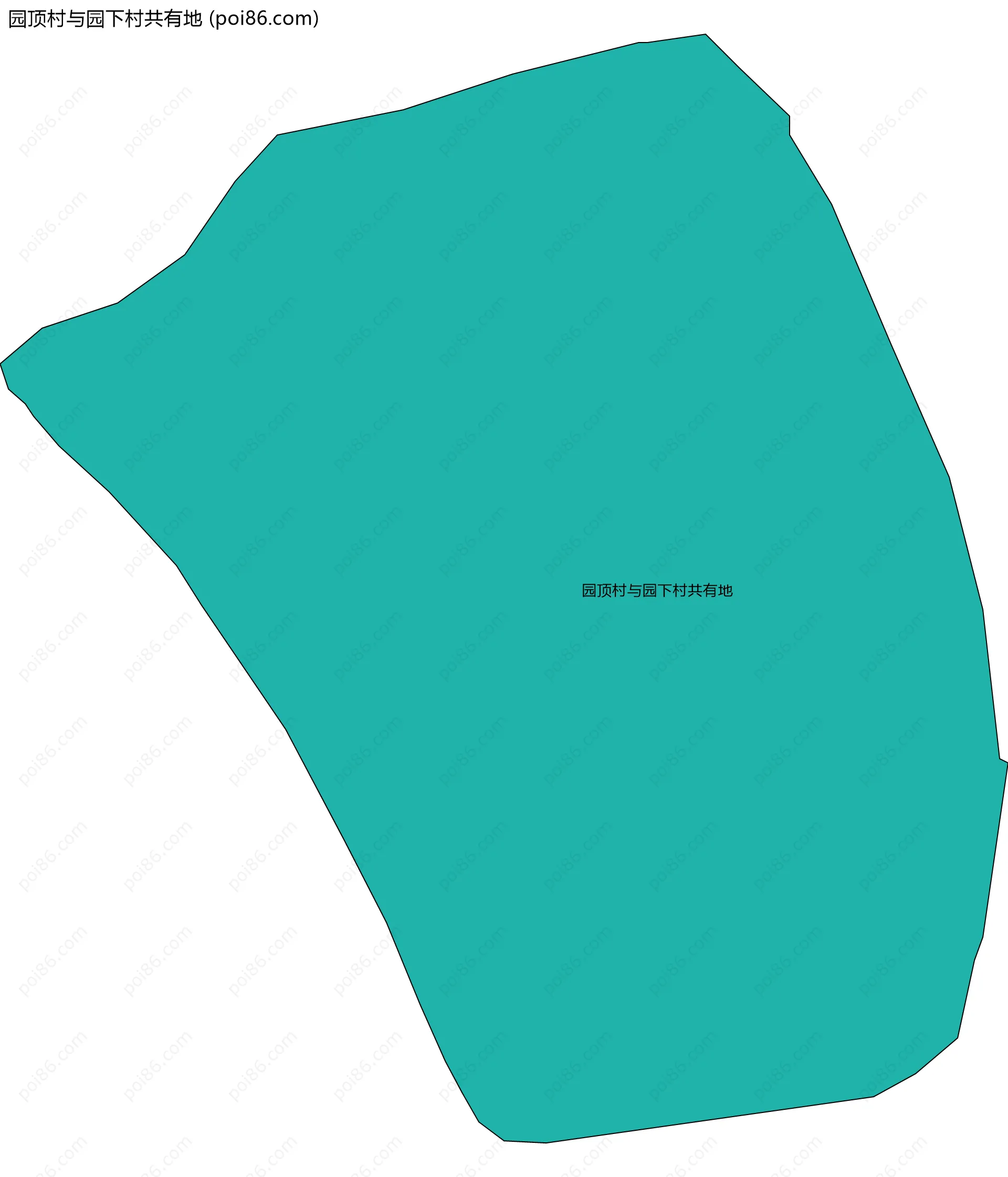 园顶村与园下村共有地边界地图