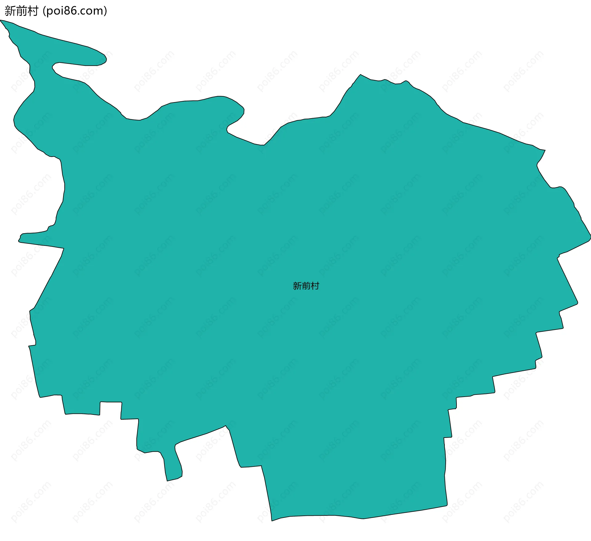 新前村边界地图