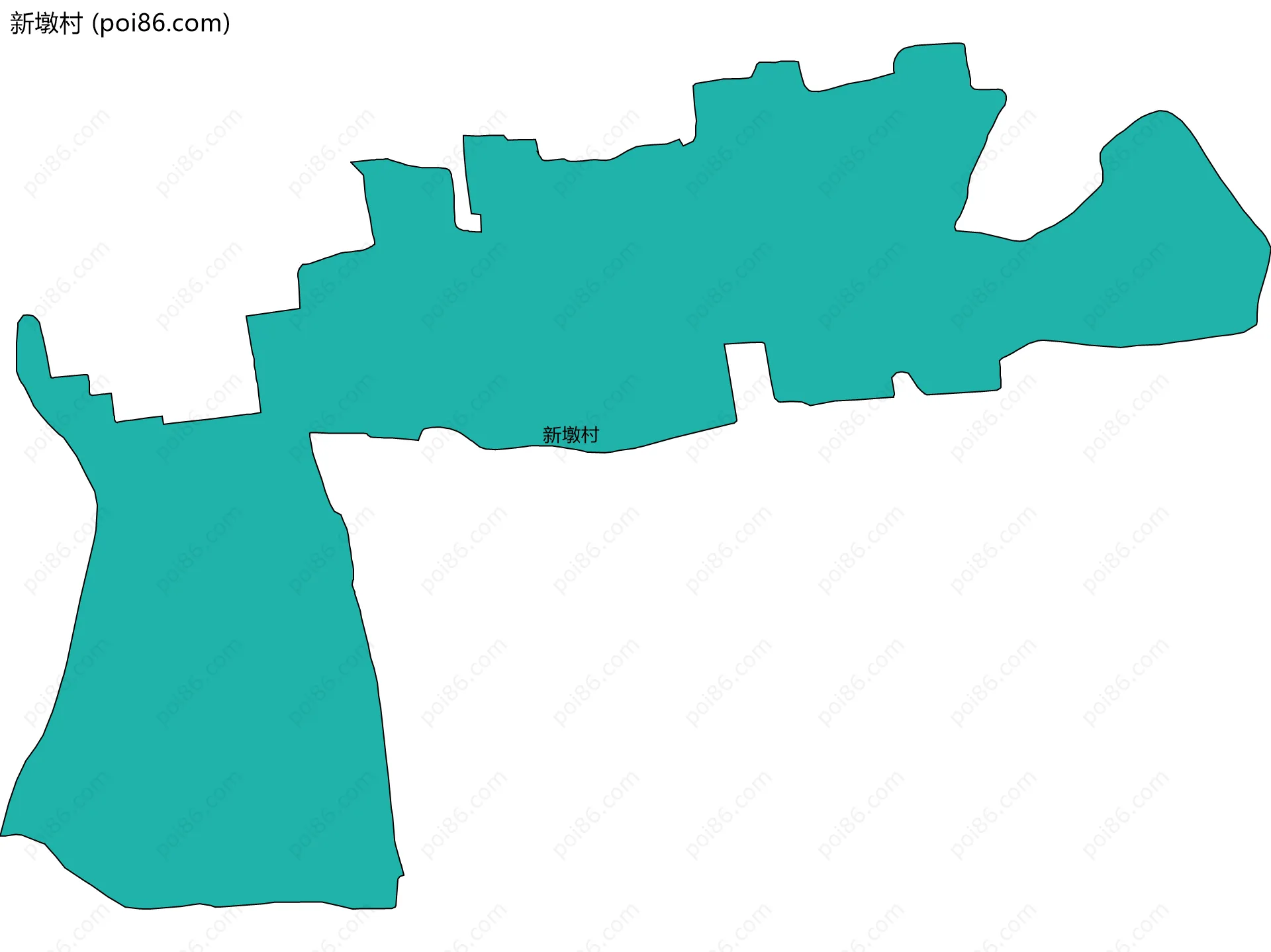 新墩村边界地图