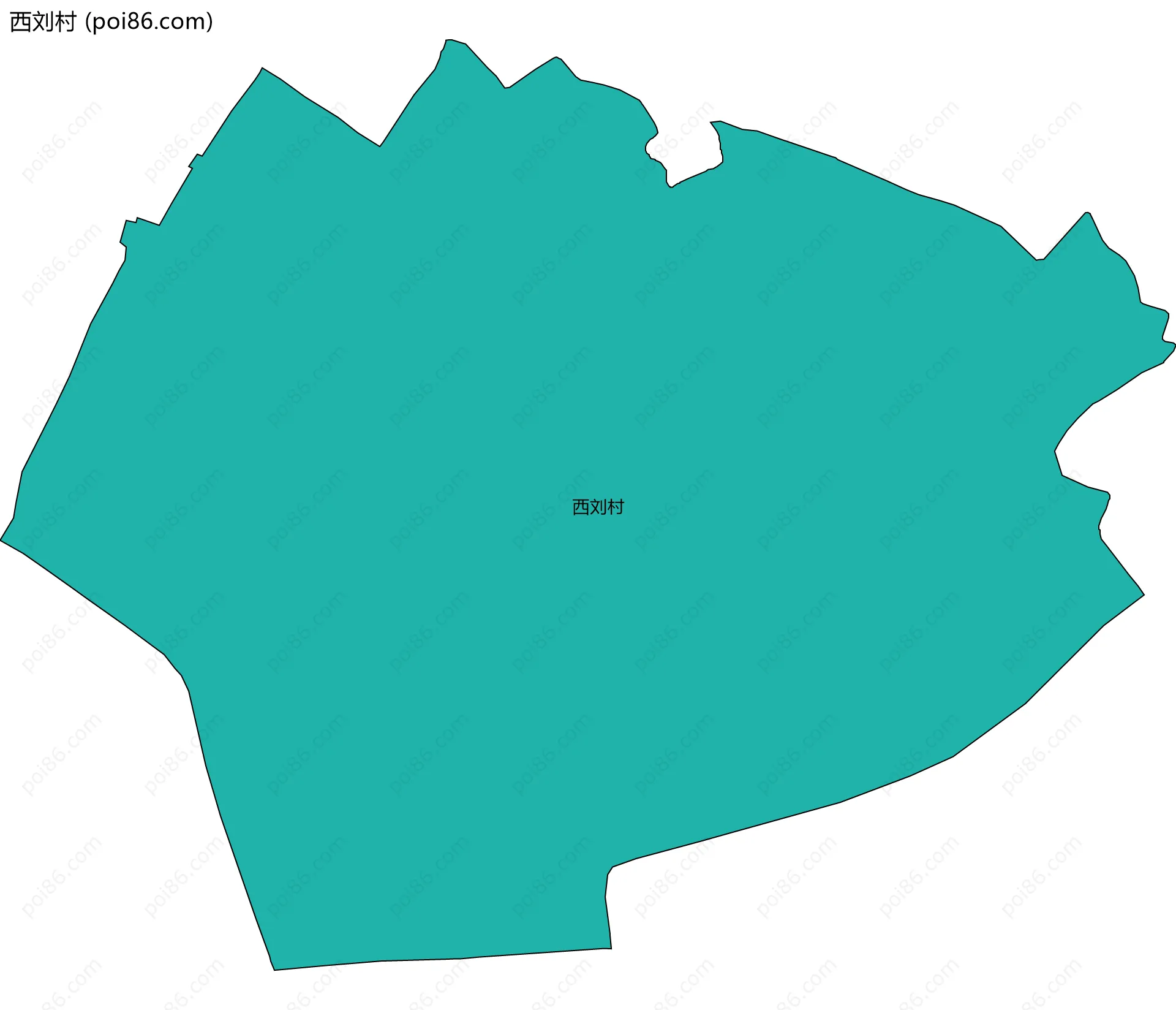 西刘村边界地图