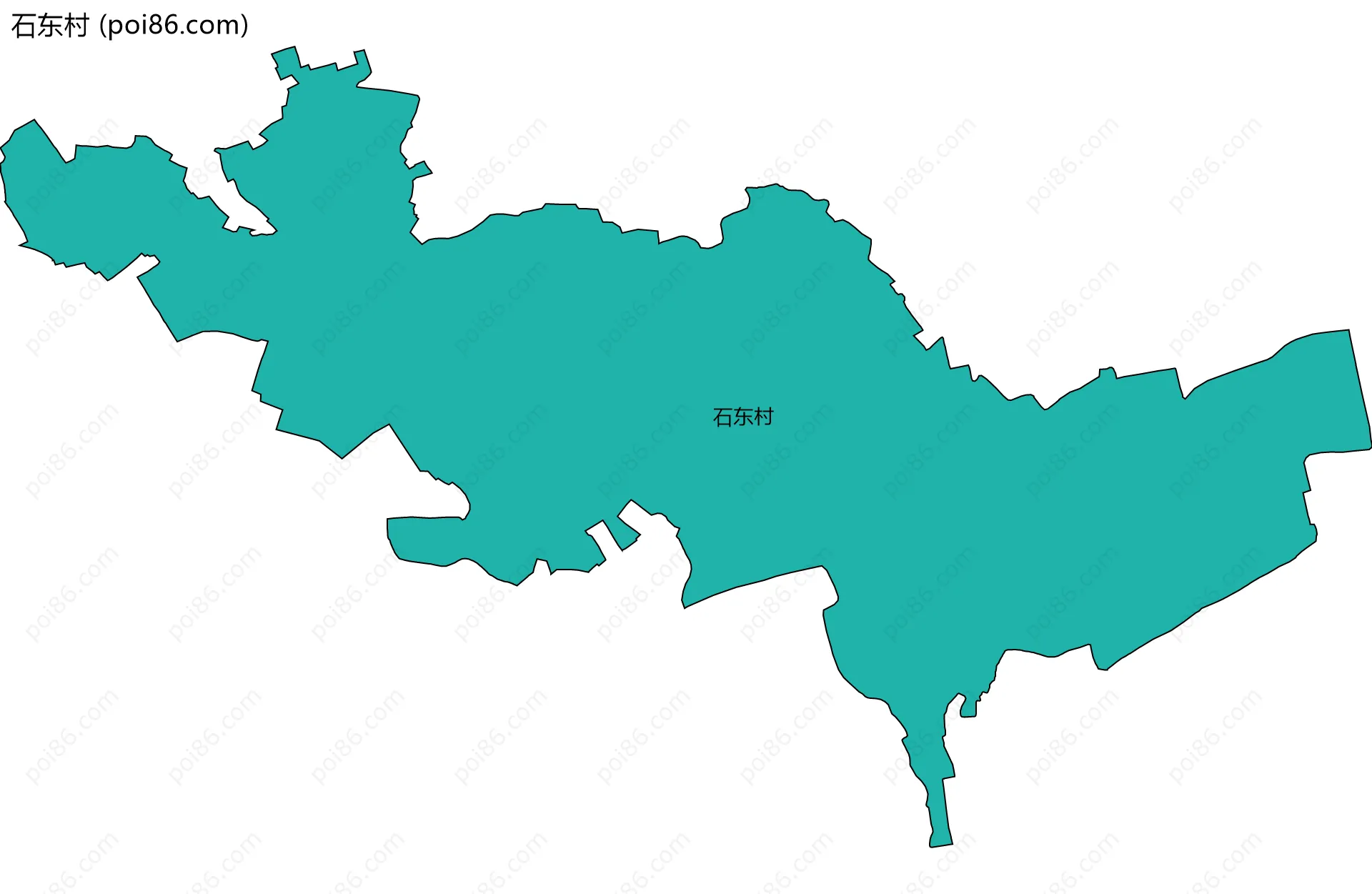 石东村边界地图