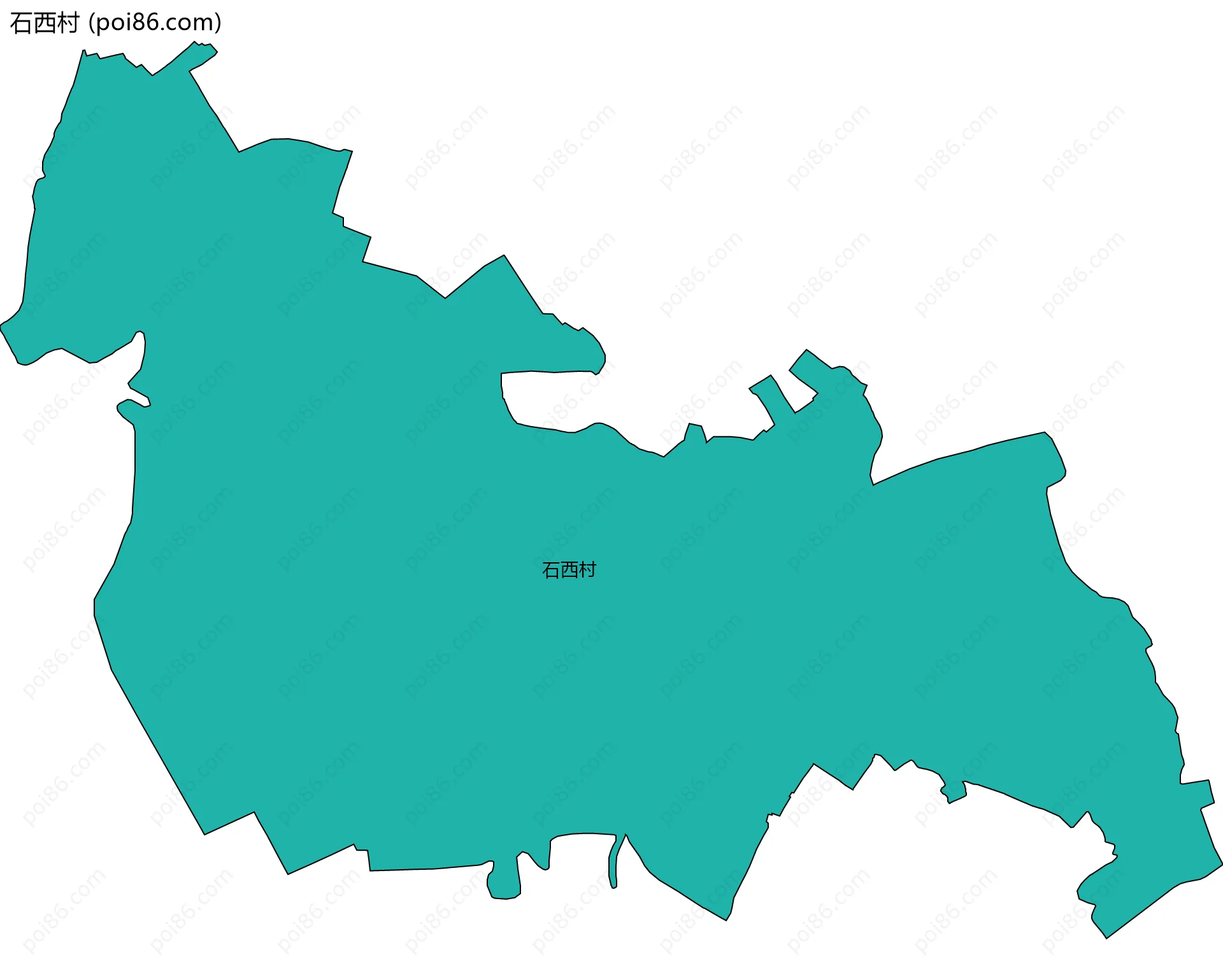 石西村边界地图