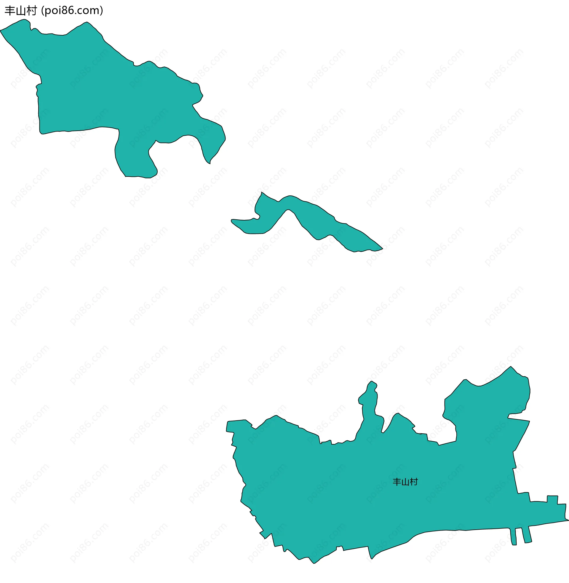 丰山村边界地图