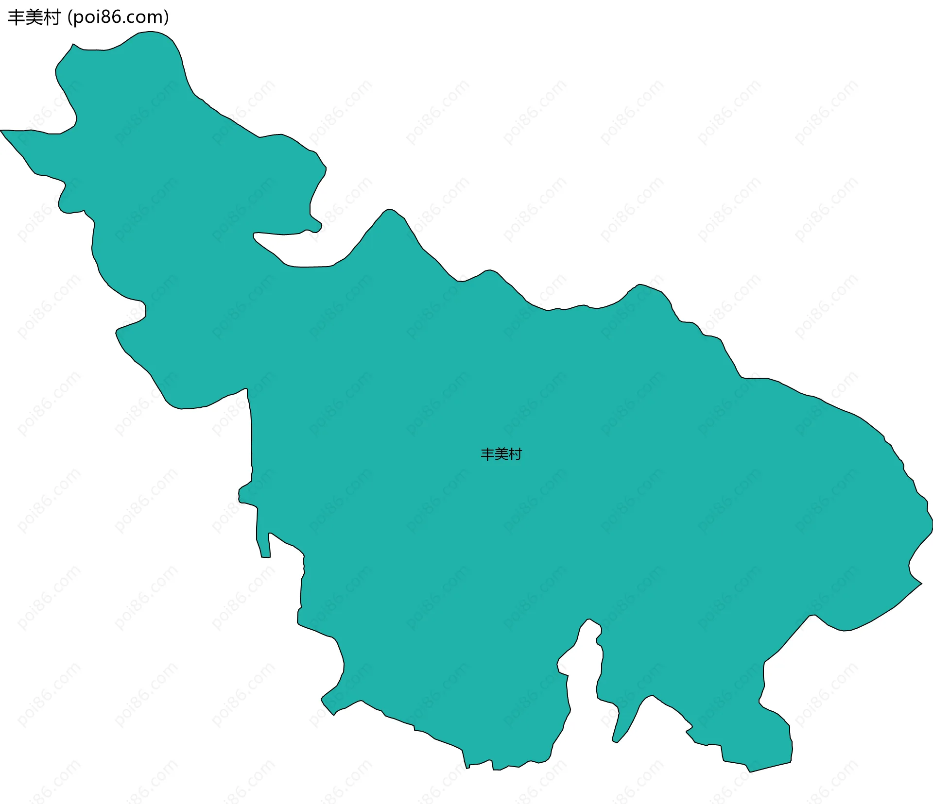丰美村边界地图