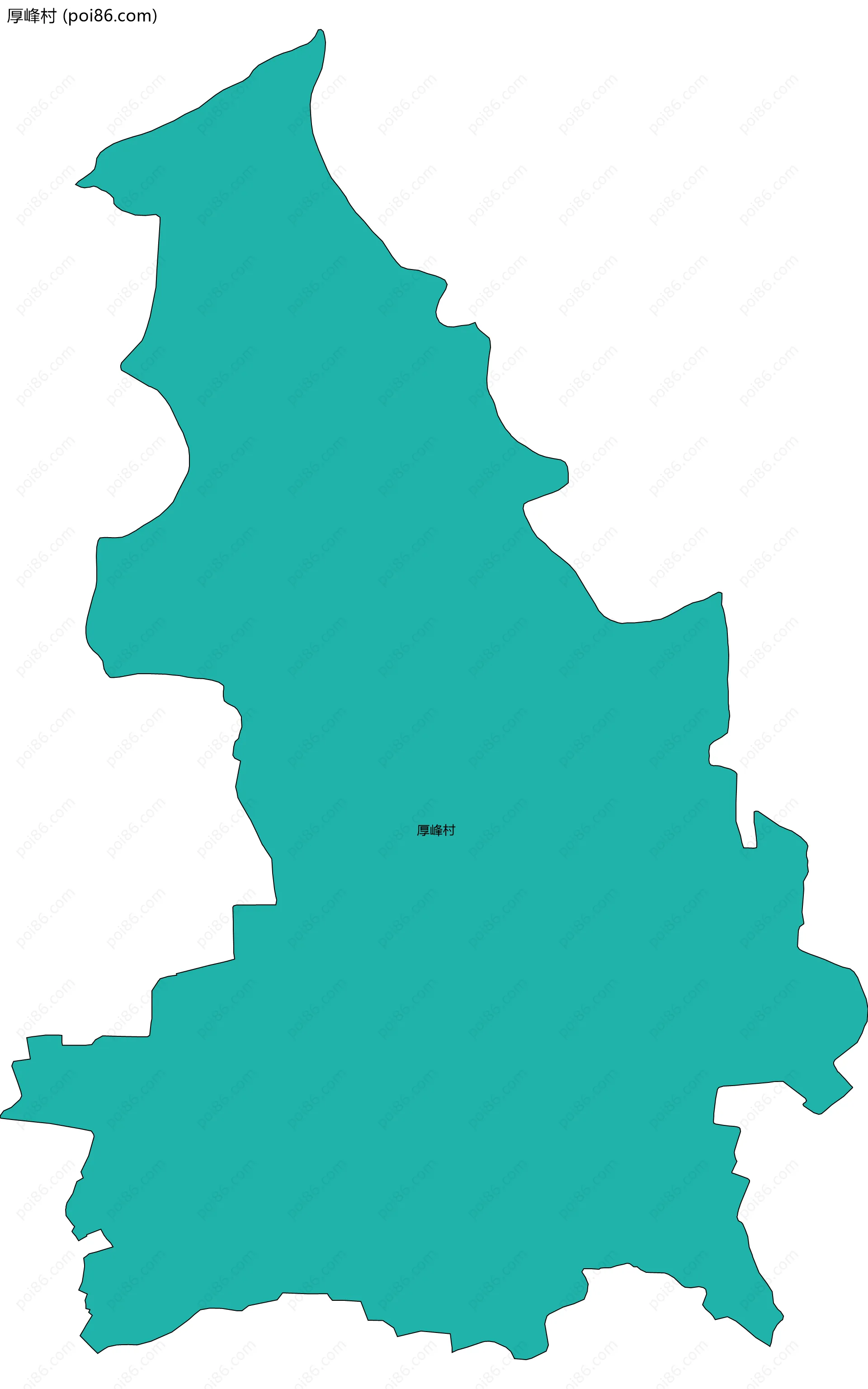 厚峰村边界地图
