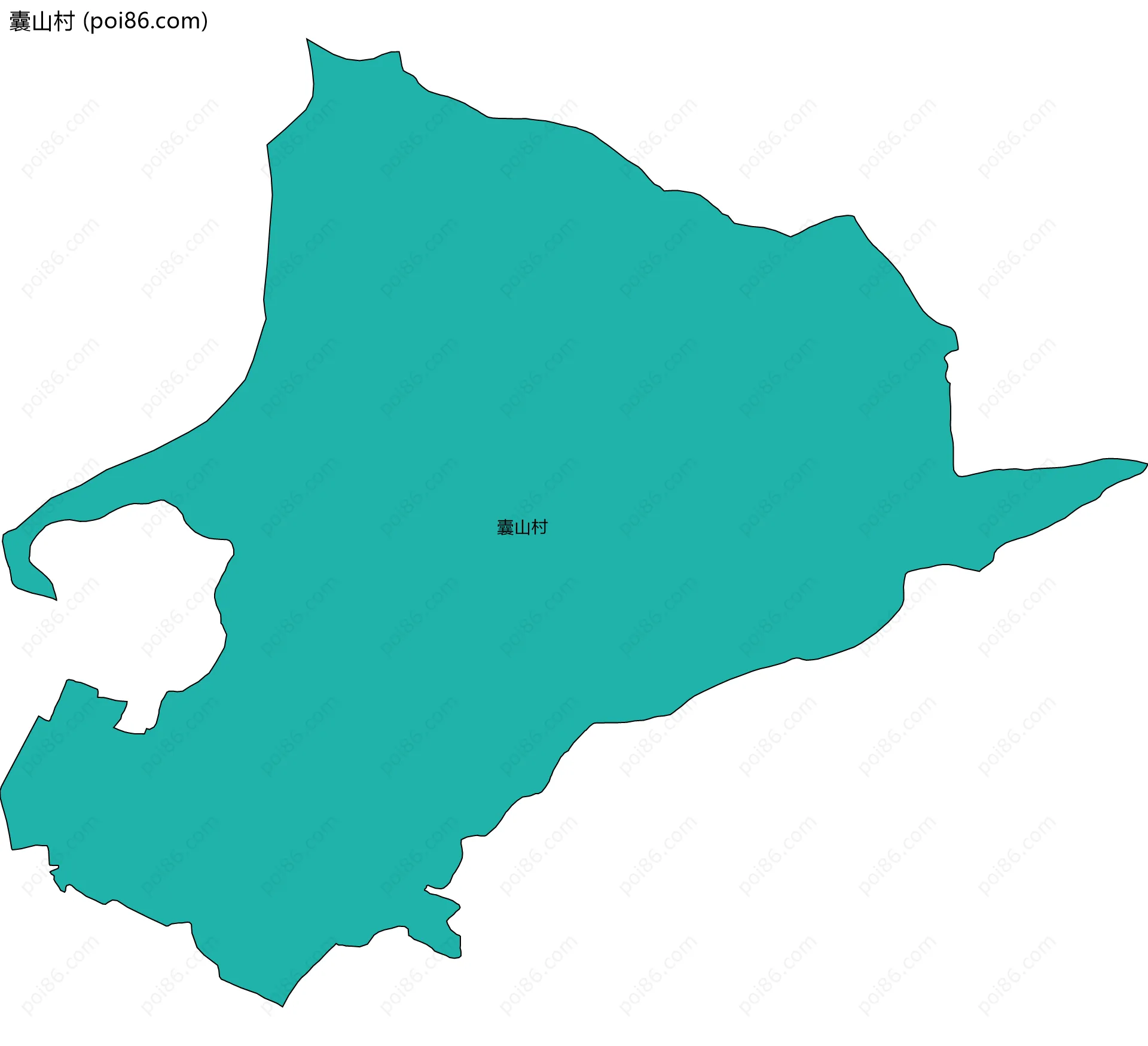 囊山村边界地图