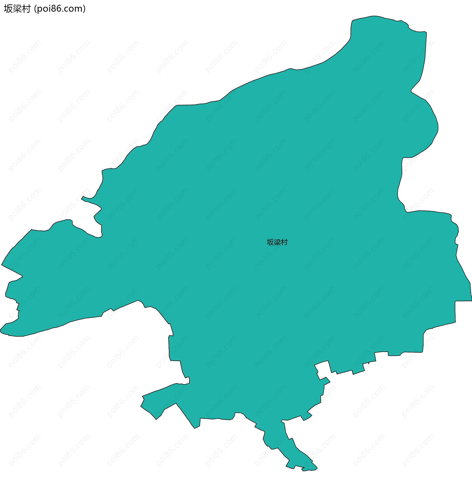 坂梁村边界地图