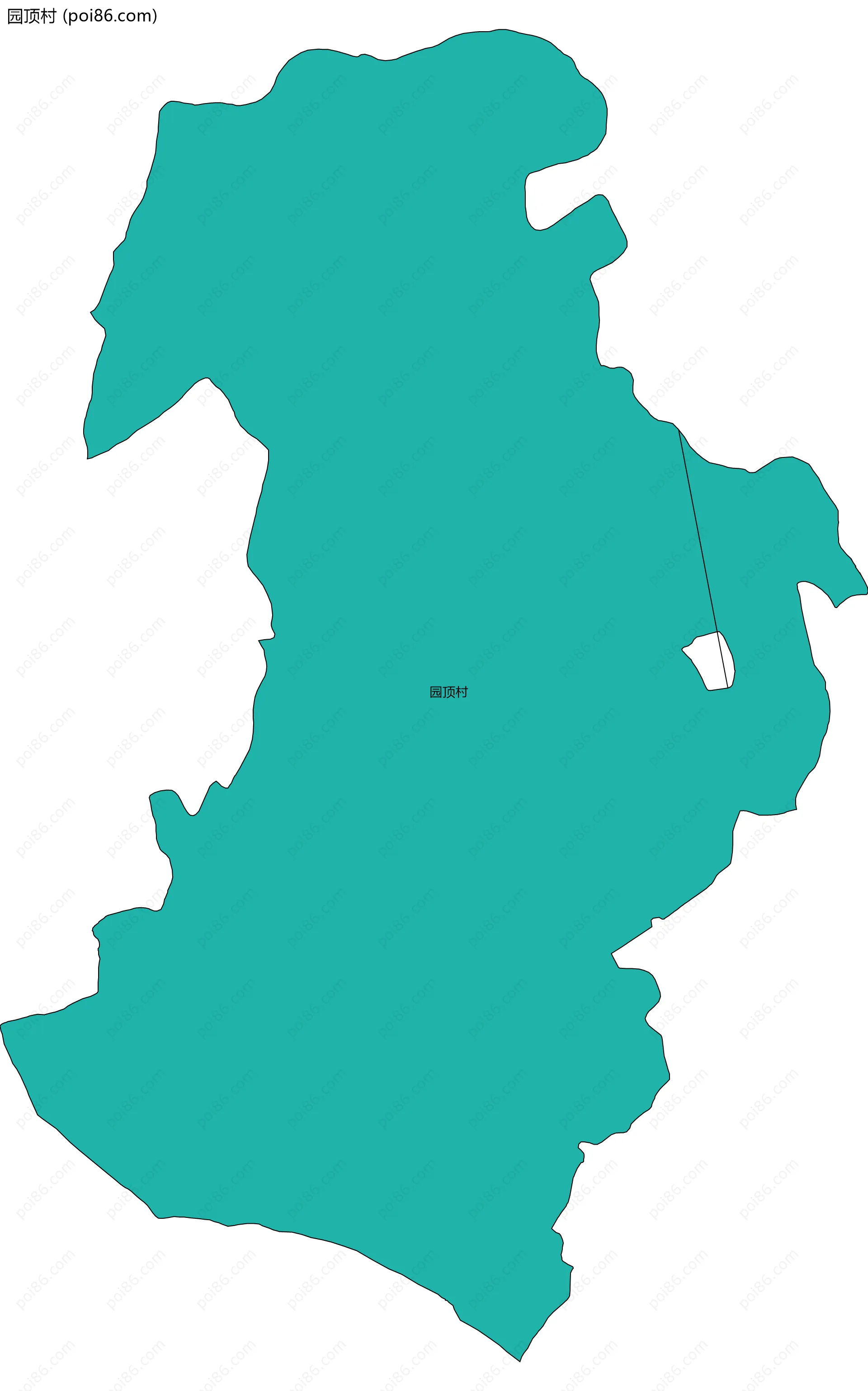 园顶村边界地图