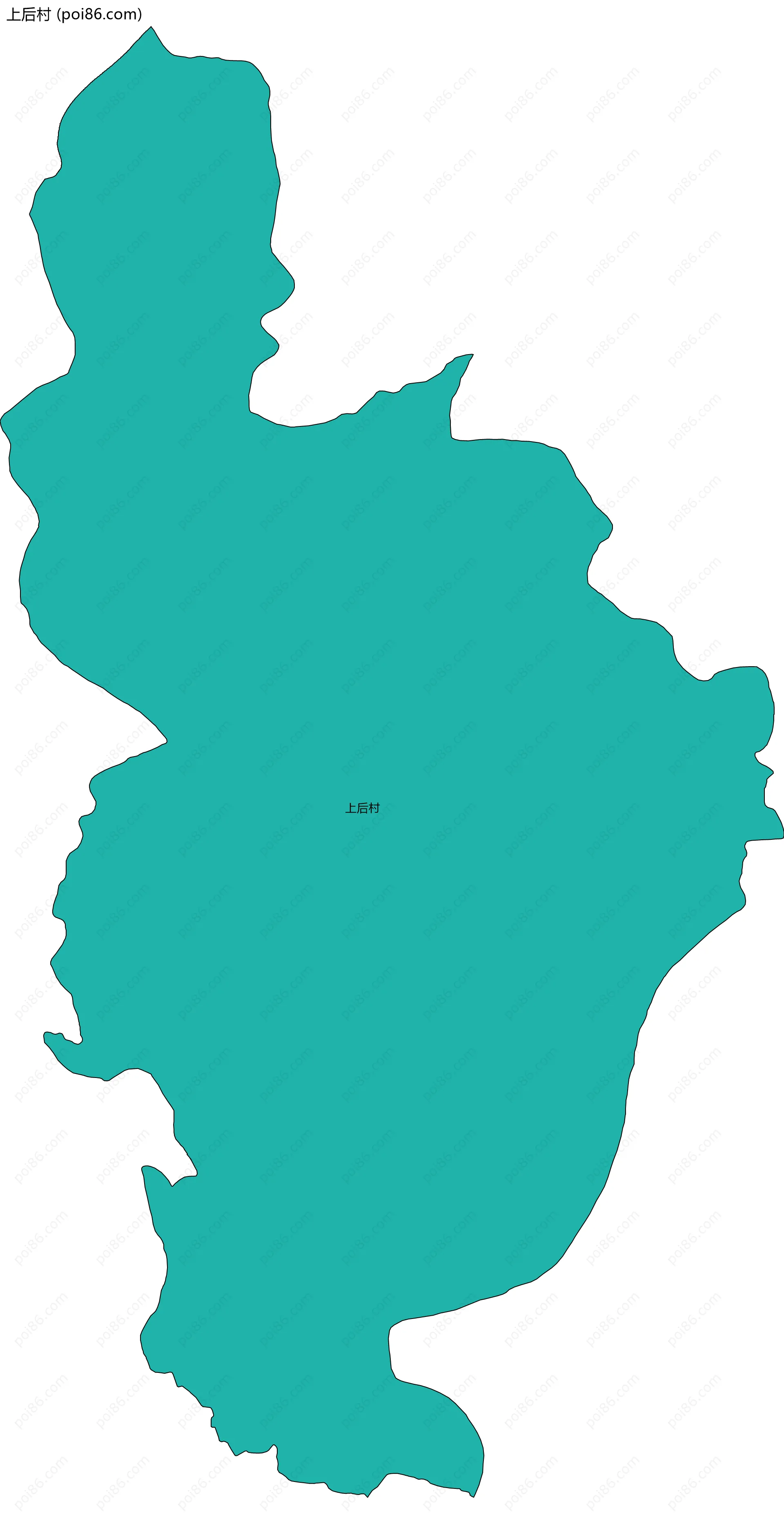 上后村边界地图