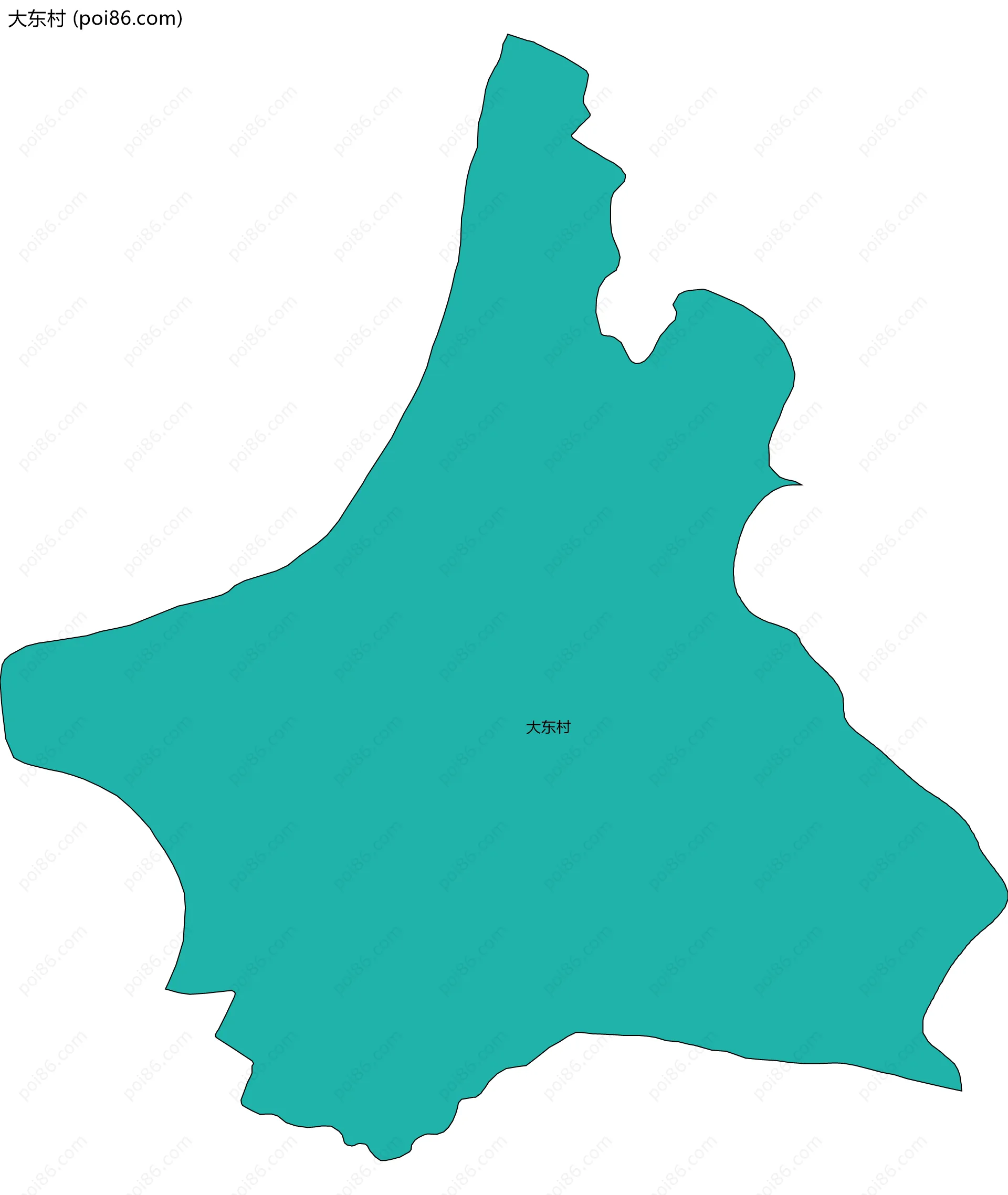 大东村边界地图