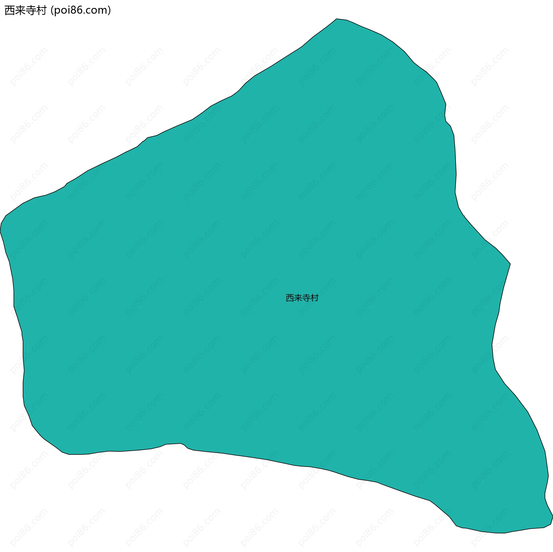 西来寺村边界地图