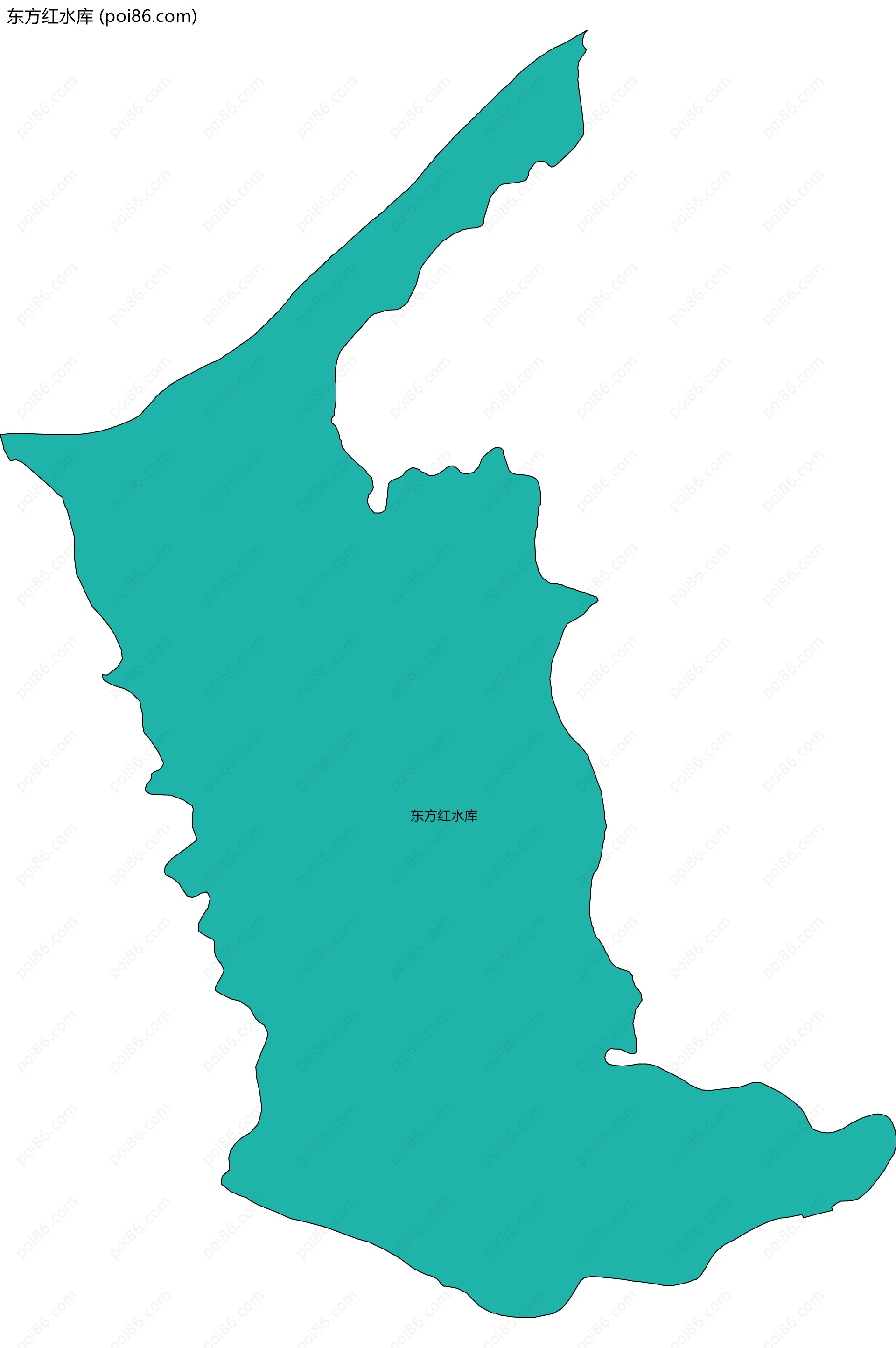 东方红水库边界地图