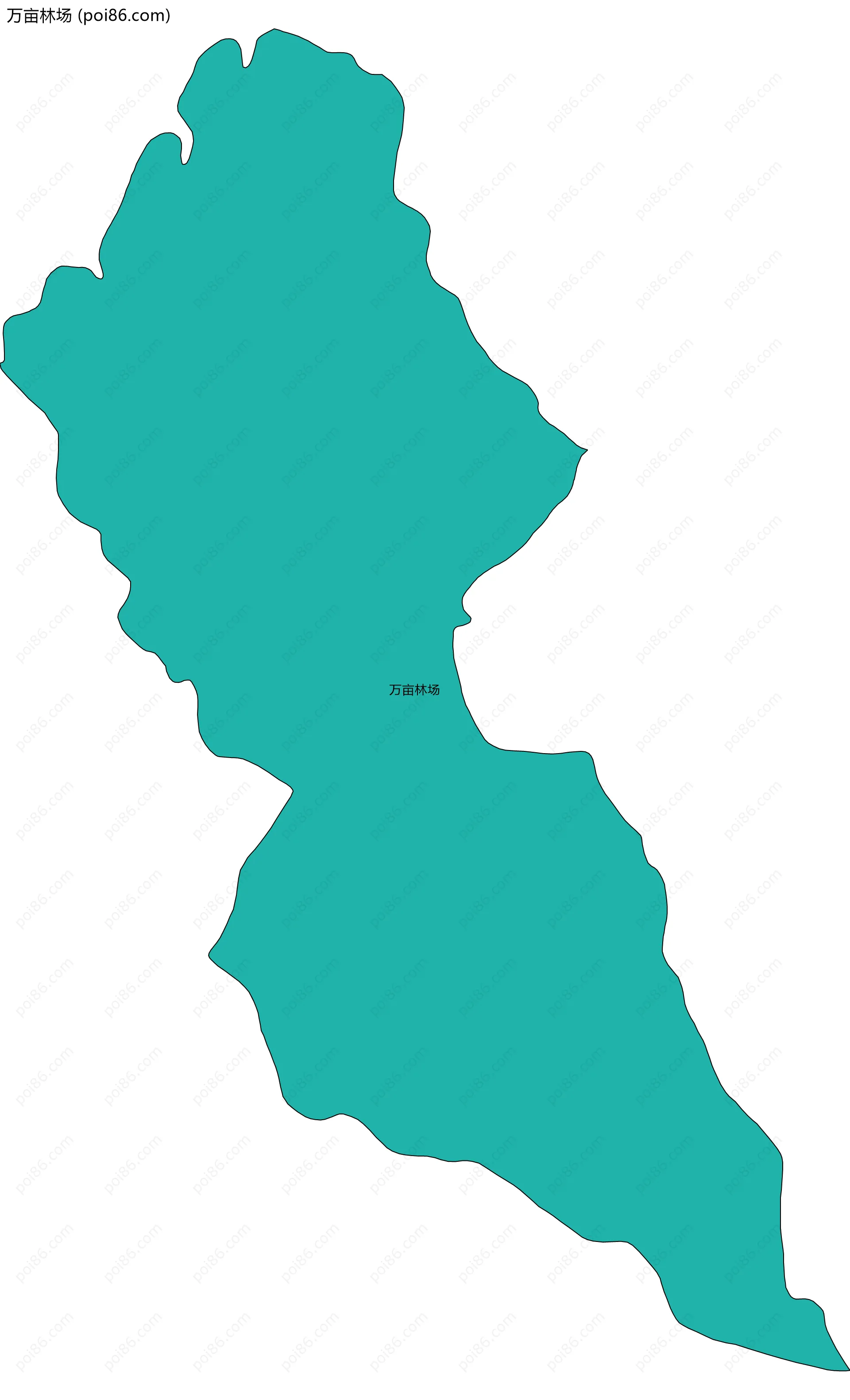 万亩林场边界地图