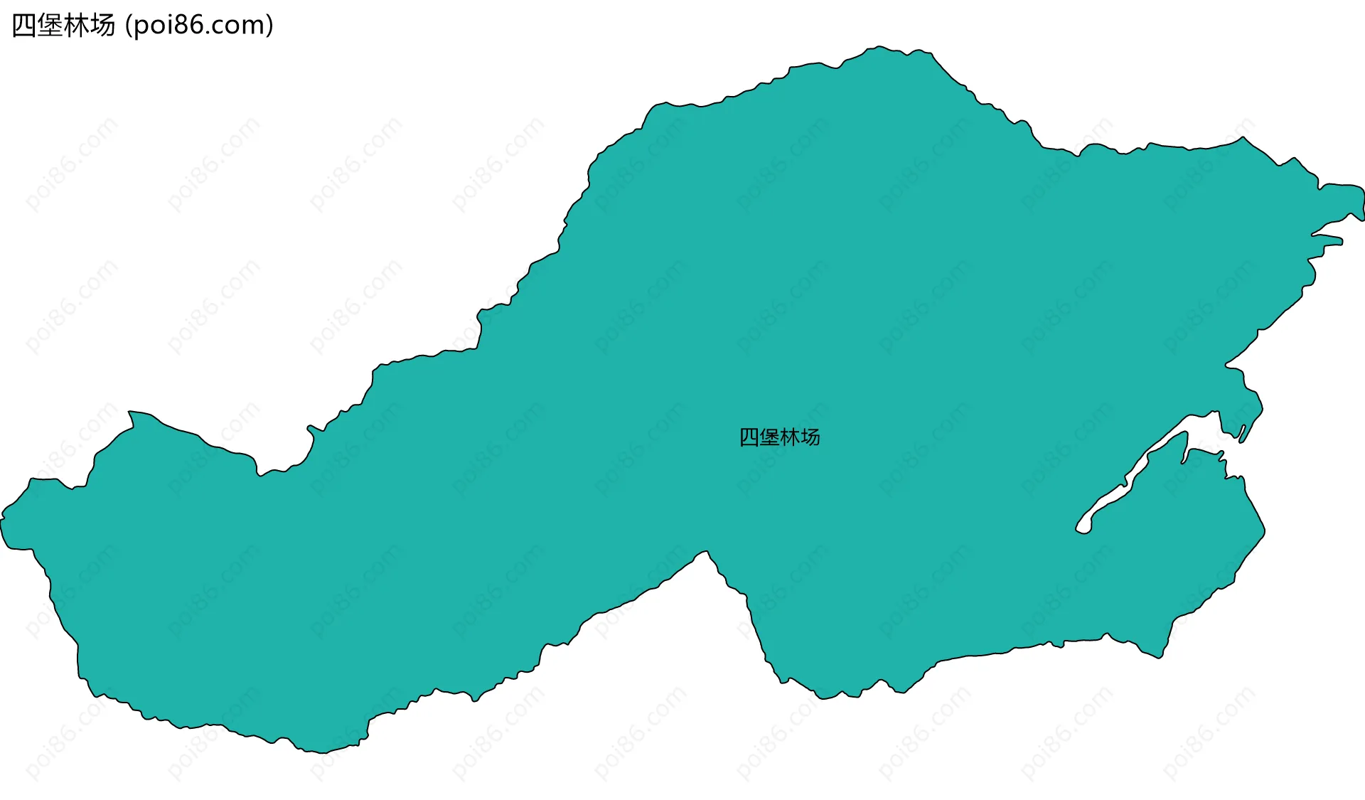 四堡林场边界地图