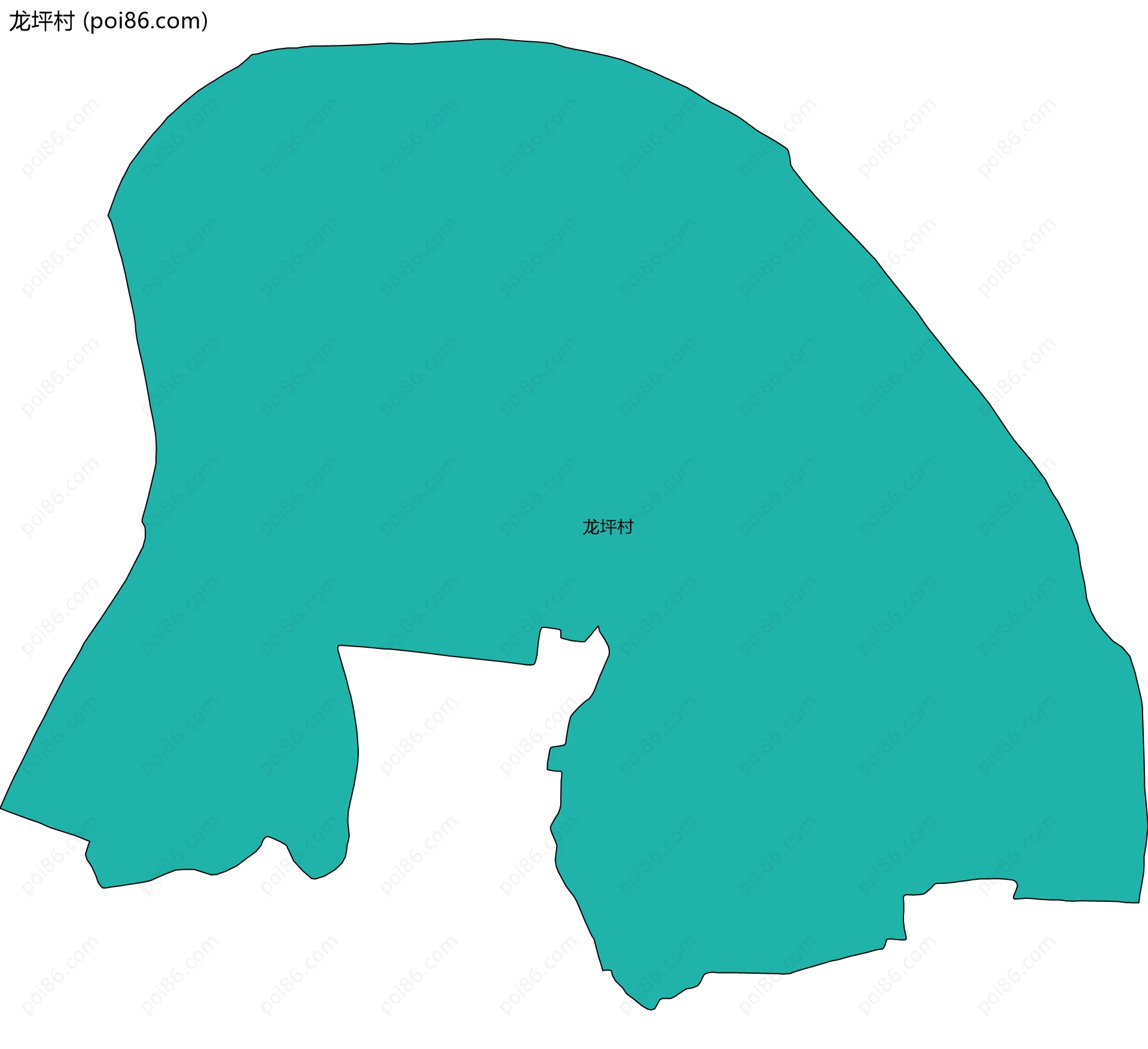 龙坪村边界地图