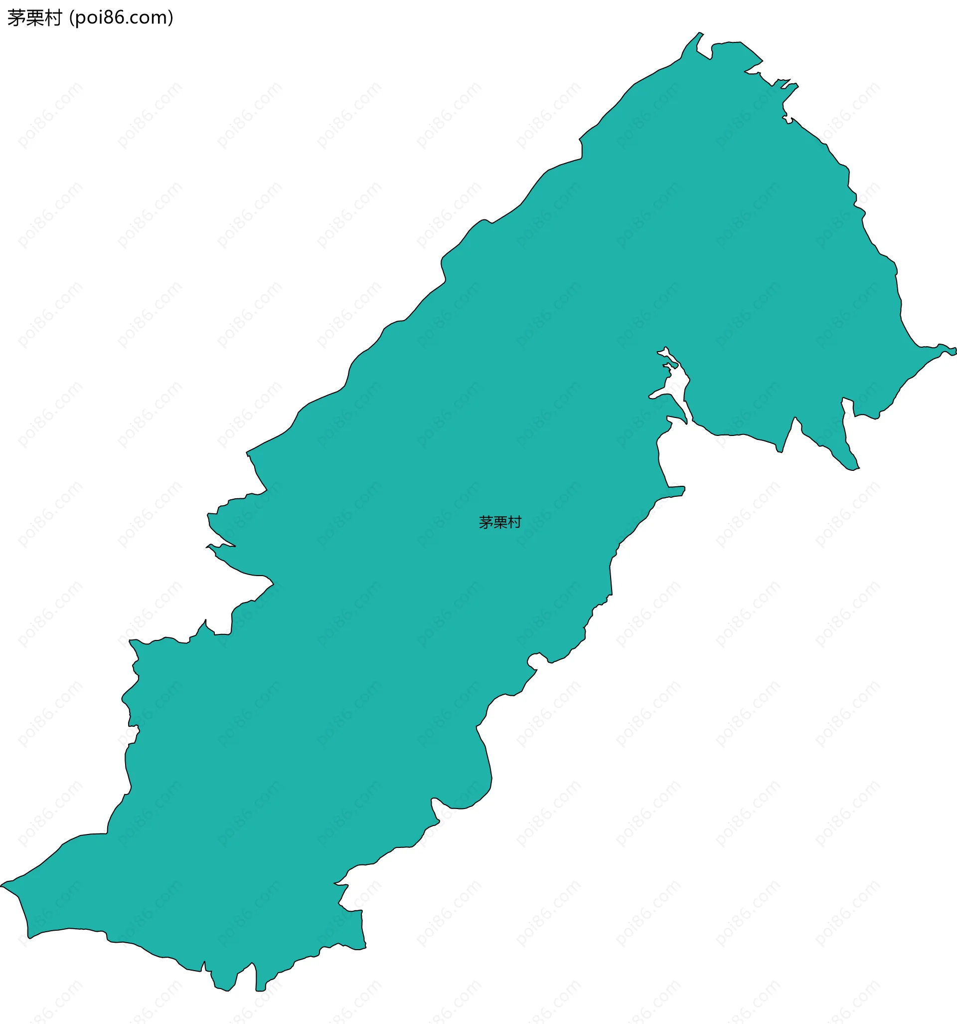 茅栗村边界地图